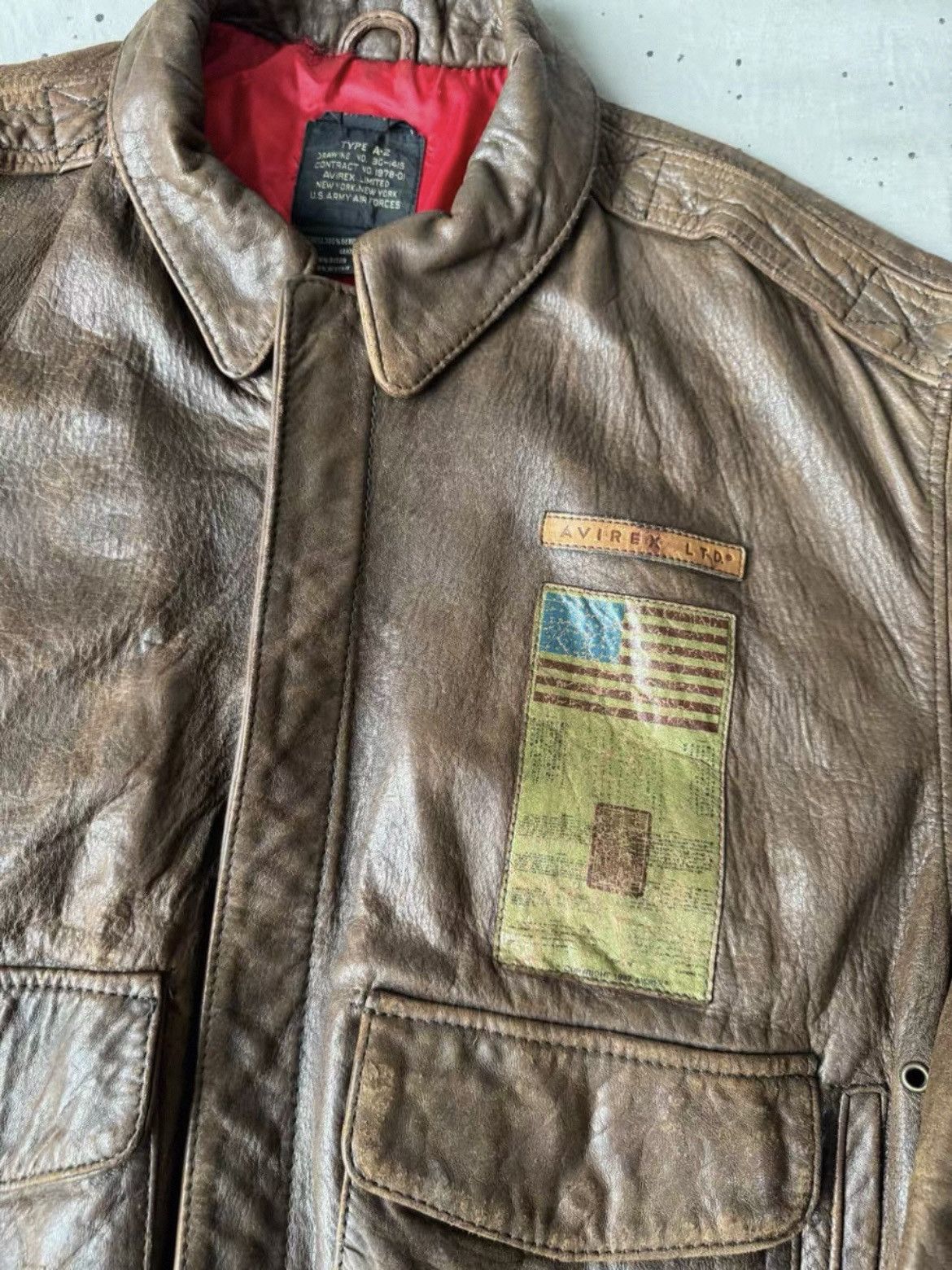 Avirex 1944 Mount n Ride Design Avirex A-2 Leather Aviator Jacket Size US L / EU 52-54 / 3 - 4 Thumbnail