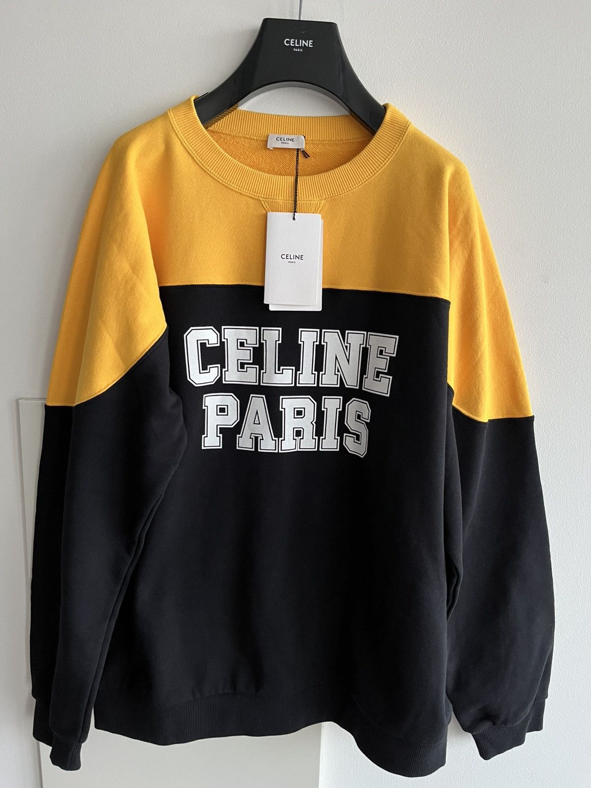 Celine × Hedi Slimane Super Runway Celine By Hedi Logo Sweatshirt Brand New Size US XL / EU 56 / 4 - 15 Thumbnail