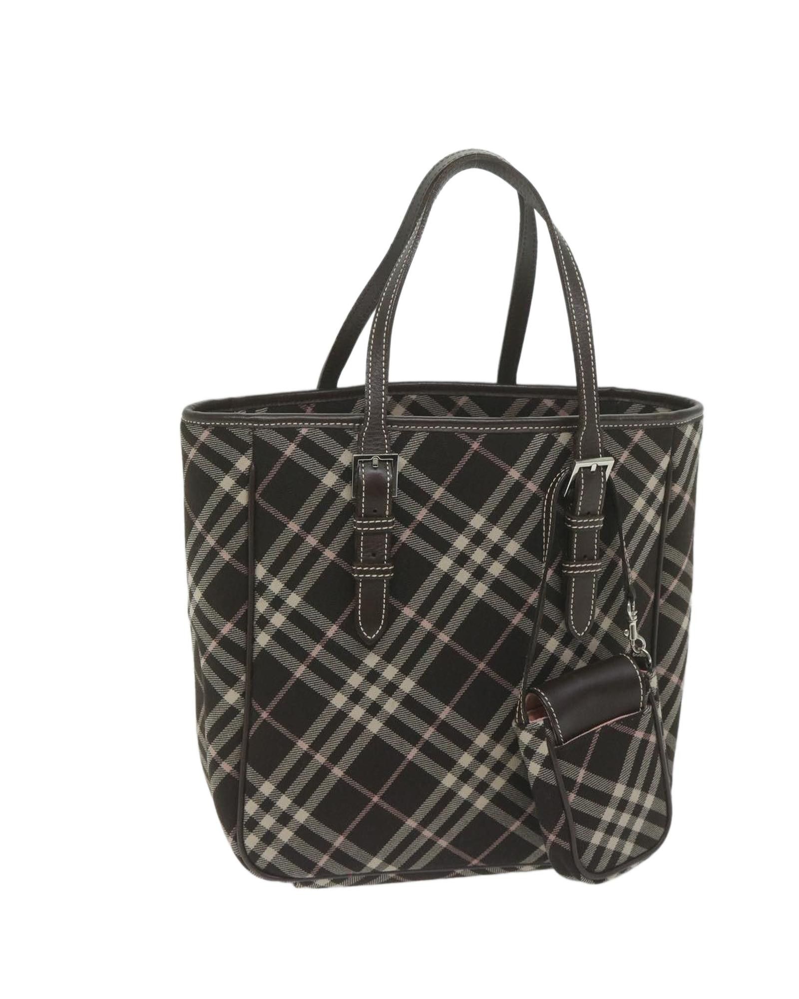 image of Burberry Sophisticated Canvas Shoulder Bag in Brown, Women's