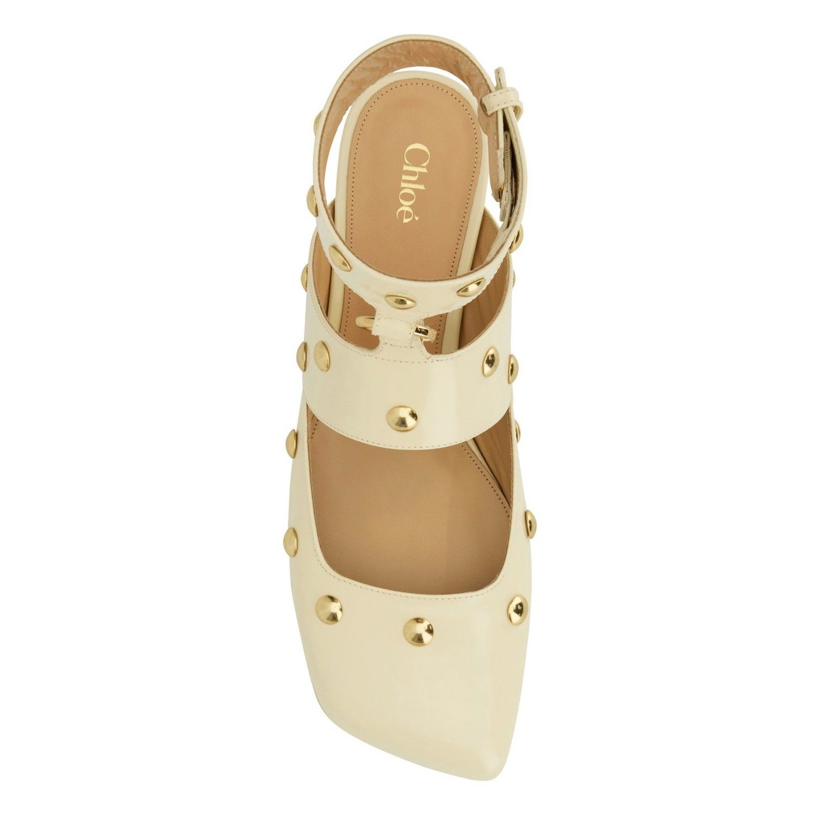 Chloe Chloe Jade Cream Beige Stud Sabot Sandal New & Authentic (Eu Size US 7 / IT 37 - 4 Thumbnail