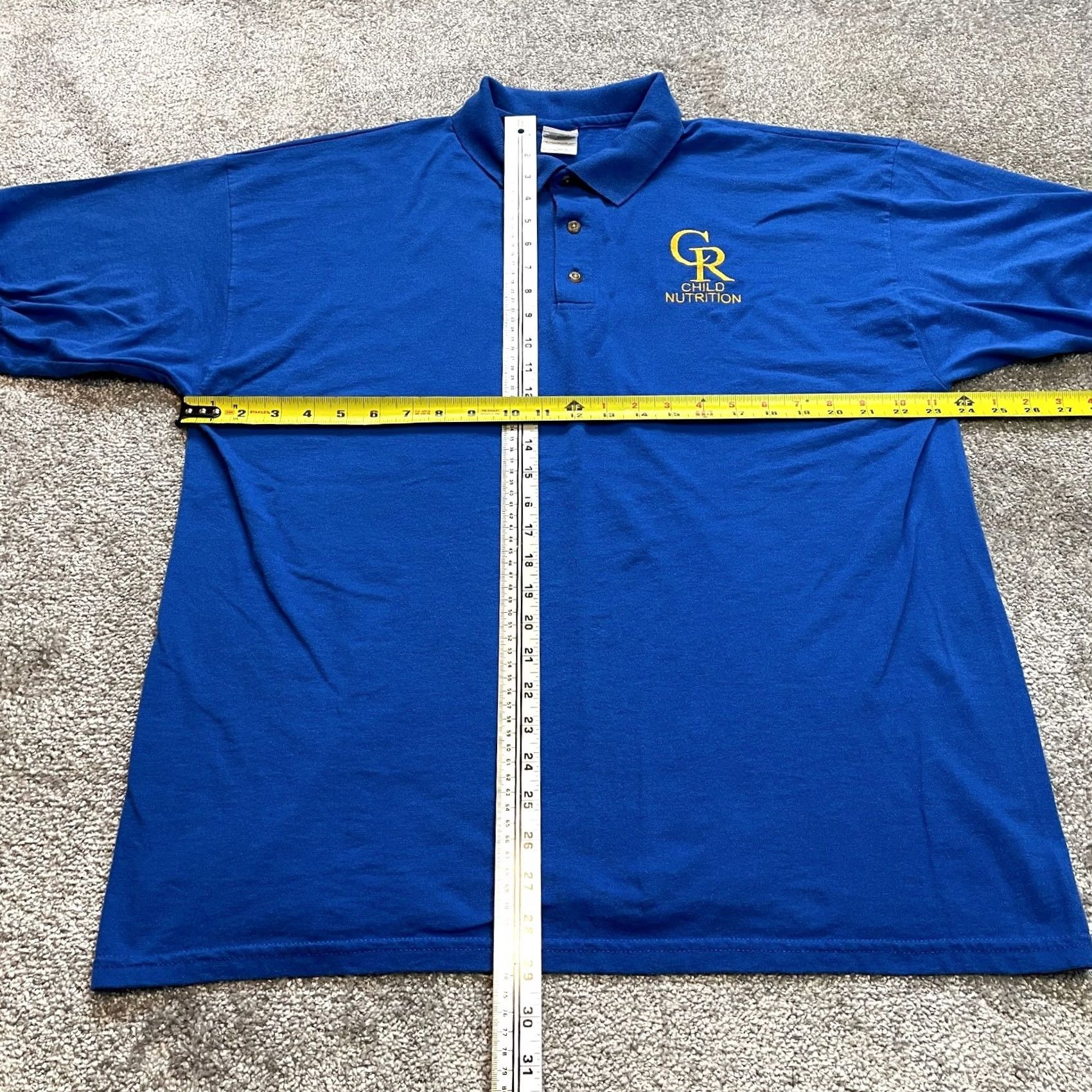 Gildan Gildan Polo Shirt Mens XL Blue Logo Casual Short Sleeve Knit 29 in Classic Golf Size US XL / EU 56 / 4 - 6 Thumbnail