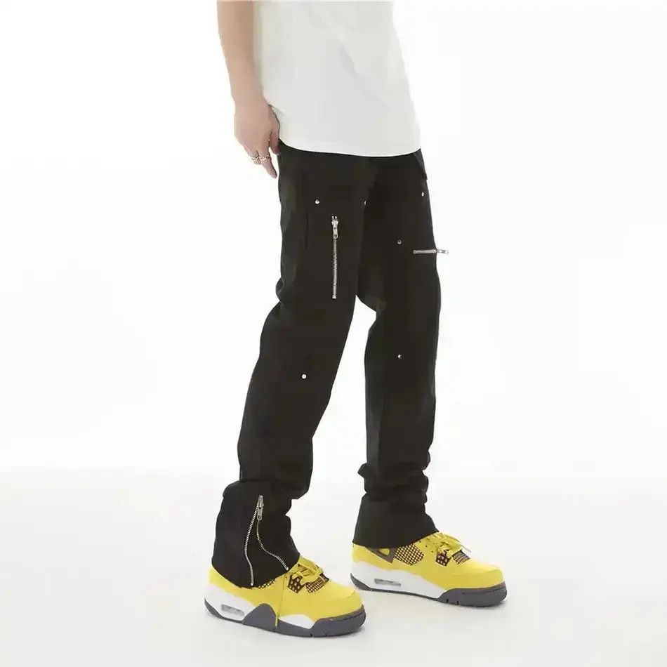 Japanese Brand Cargo Pants Men Black Unisex Dungarees Trousers Wide Leg Size US 28 / EU 44 - 1 Thumbnail