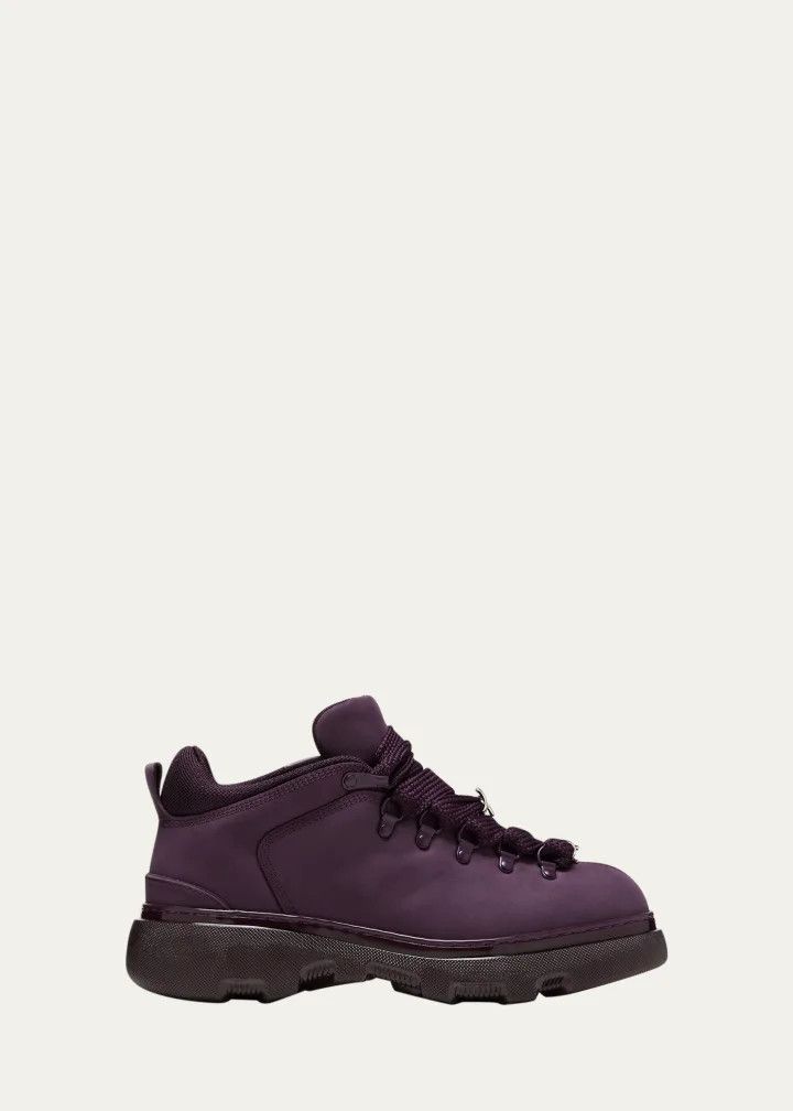 Burberry o1w1db10824 Nubuck Trek Boots in Purple/Black Size US 13 / EU 46 - 1 Thumbnail