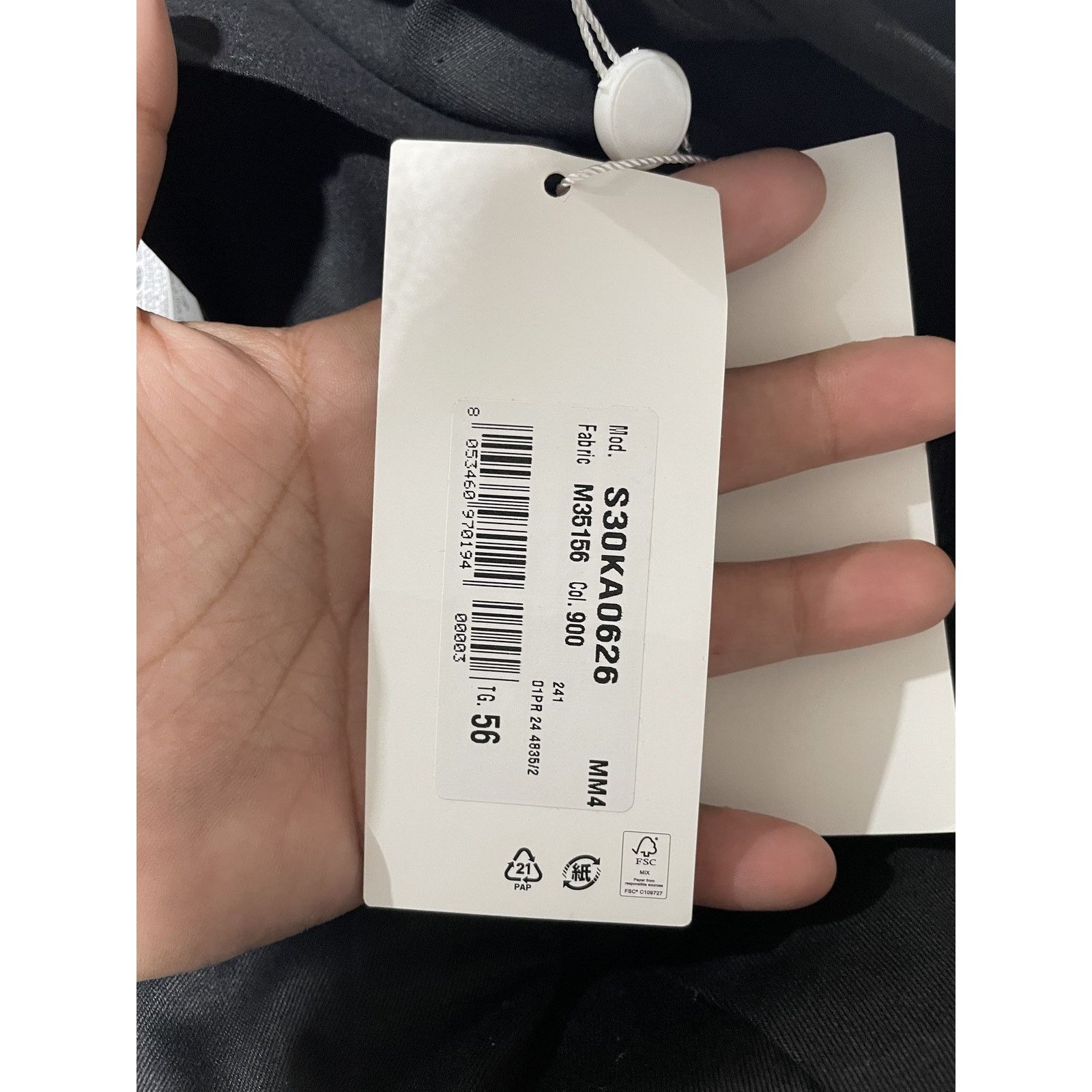 Maison Margiela MAISON MARGIELA PLEATED COTTON TROUSER BLACK SIZE 56 NEW Size US 40 / EU 56 - 5 Thumbnail