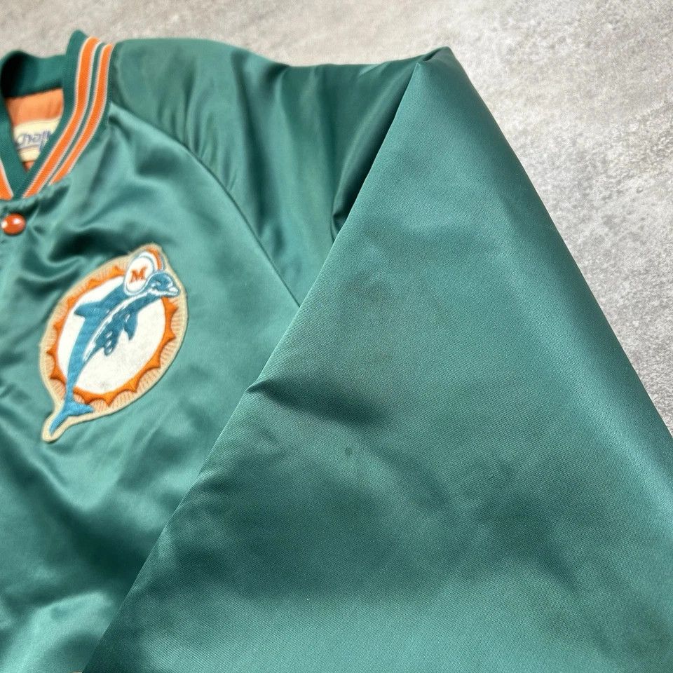 Chalk Line × NFL × Vintage MIAMI DOLPHINS CHALK LINE SATIN JACKET BOMBER SPELL OUT Size US M / EU 48-50 / 2 - 9 Thumbnail