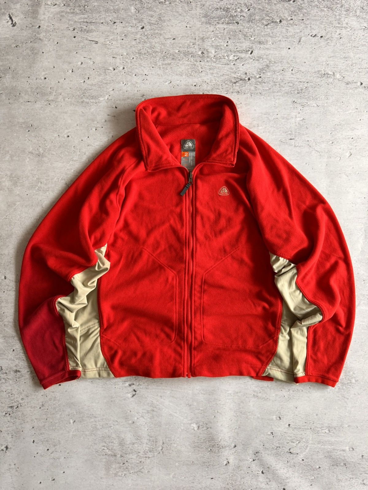 NIKE ACG TEDDY VINTAGE BASIC LOGO OVERSIZE BOXY ZIP HOODIE