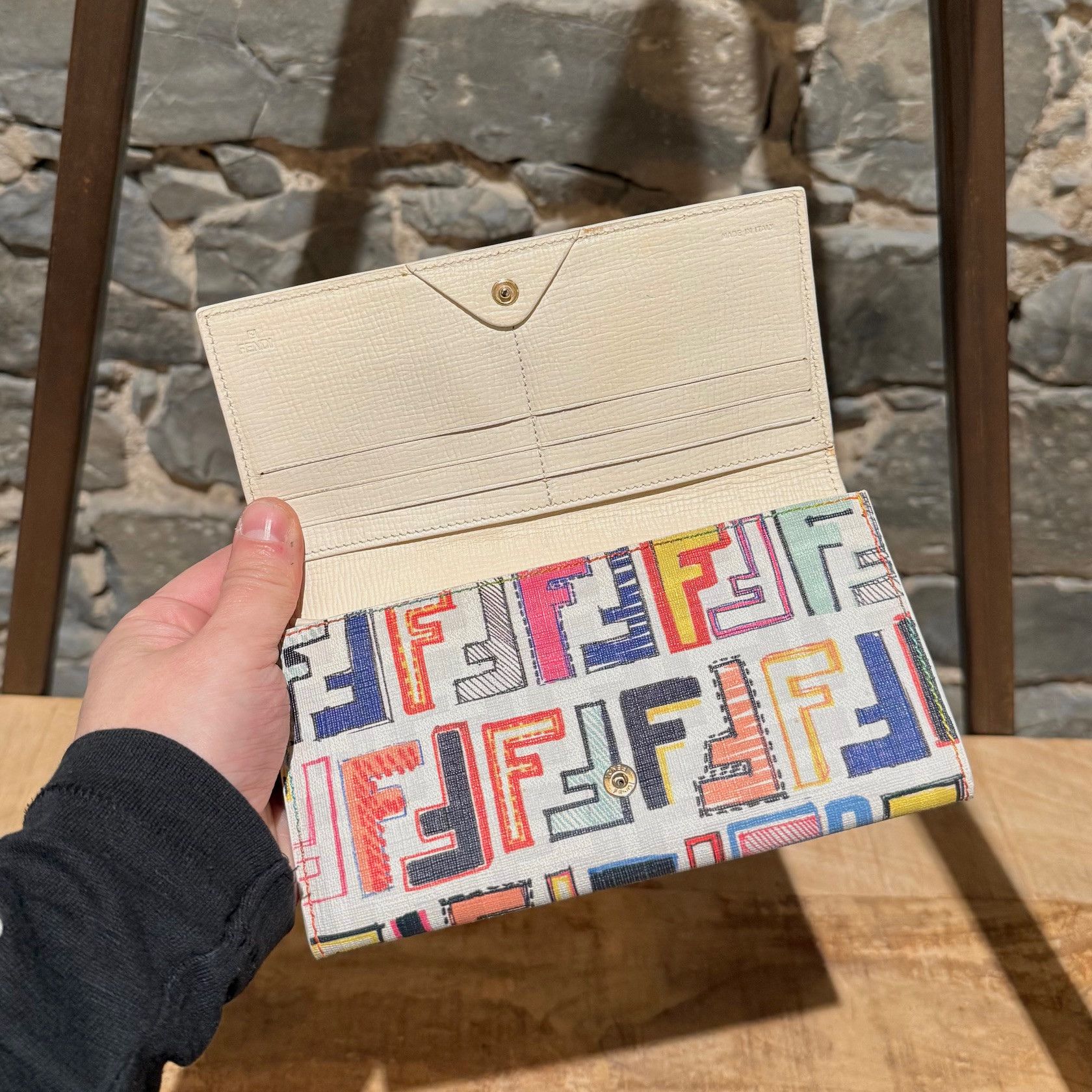 Fendi Fendi Spalmati Zucca FF Multicolour Long Wallet Size ONE SIZE - 9 Thumbnail
