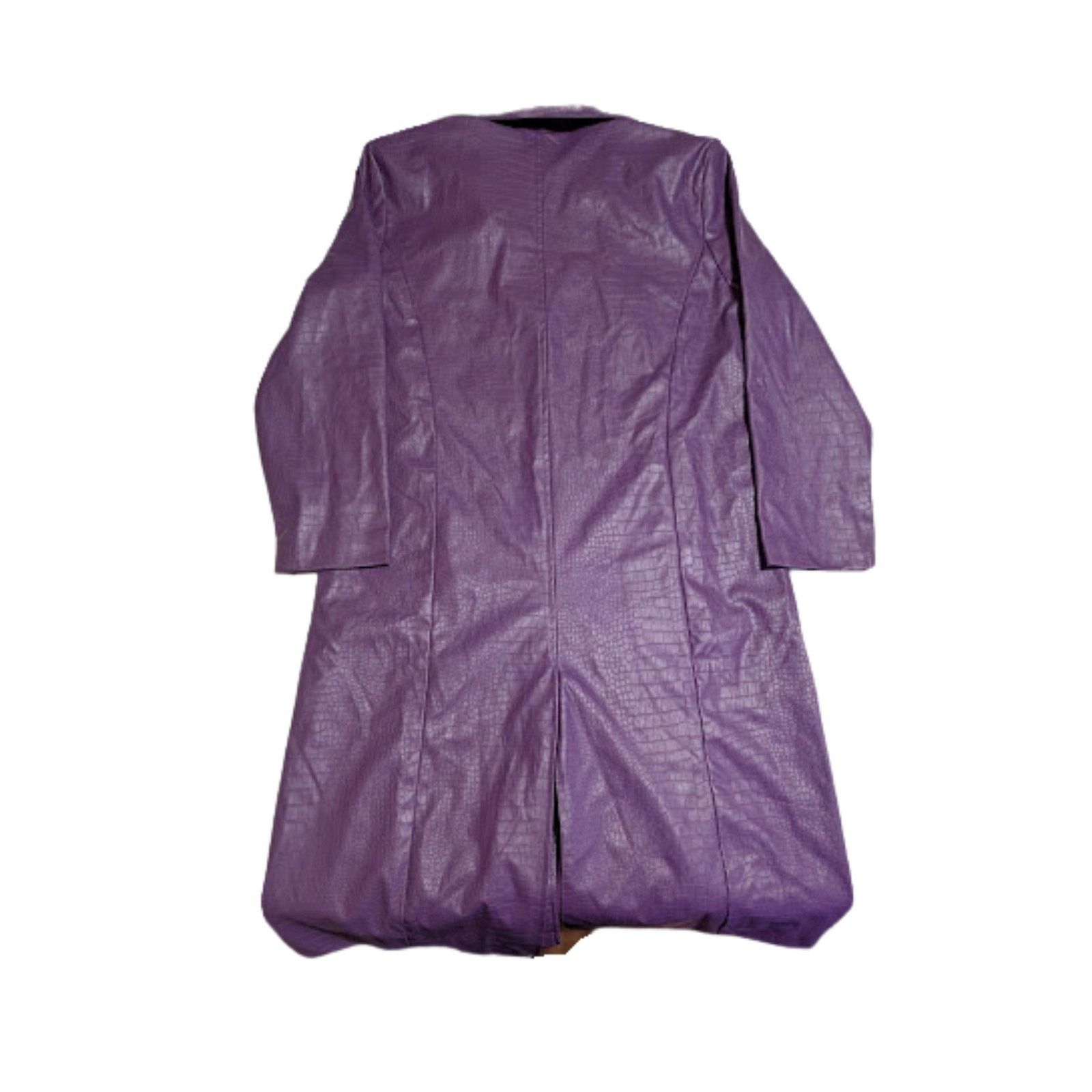 Unknown London Suicide Squad Joker Purple Faux Leather Coat Men's L USED Size US L / EU 52-54 / 3 - 6 Thumbnail