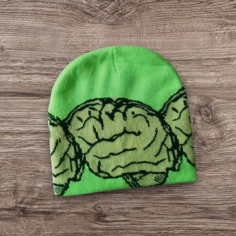 Other Avantgarde Opium Brain Beanie ALT Y2K Grunge Skater Neon Hat Size ONE SIZE - 1 Preview