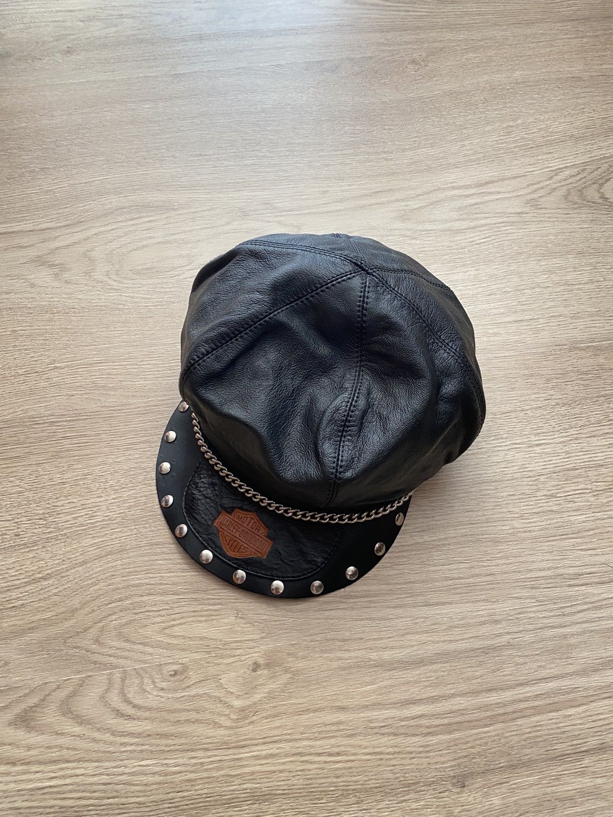 Vintage Vintage 90’s Harley Davidson Real Leather Bike Choppers Hat