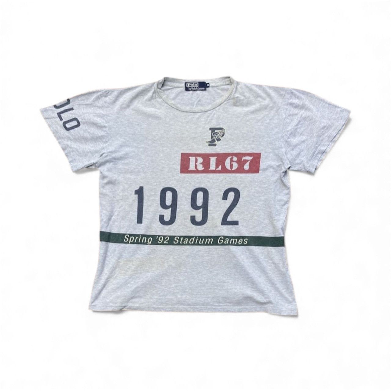 Vintage Vintage 90s Polo Ralph Lauren P-wing Stadium Distressed Size US M / EU 48-50 / 2 - 1 Thumbnail