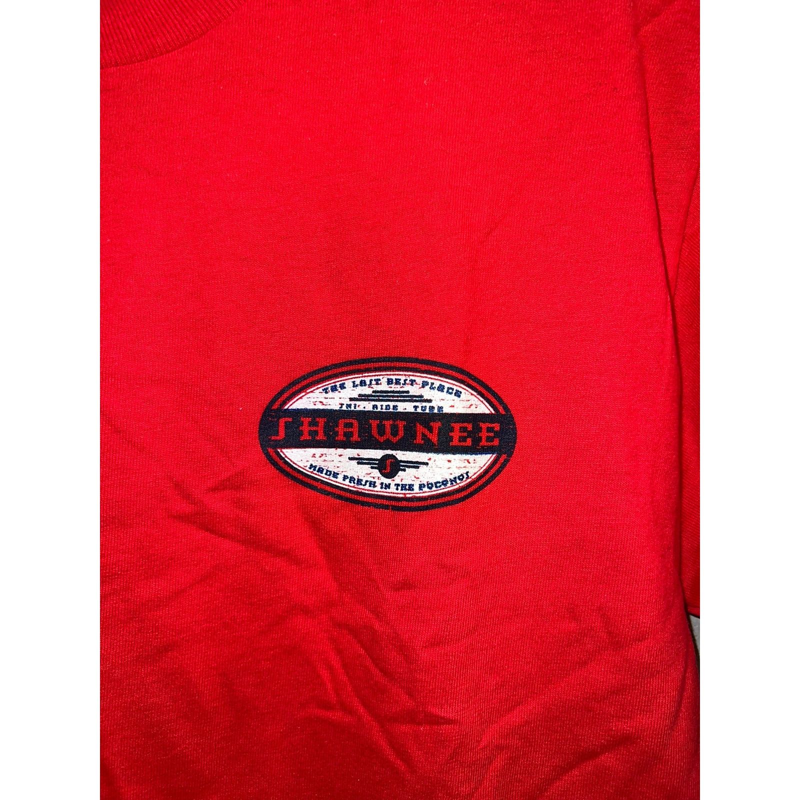 Hanes Vintage Shawnee Shirt Poconos Mountains Red Tee 90s VTG S Size US S / EU 44-46 / 1 - 3 Thumbnail
