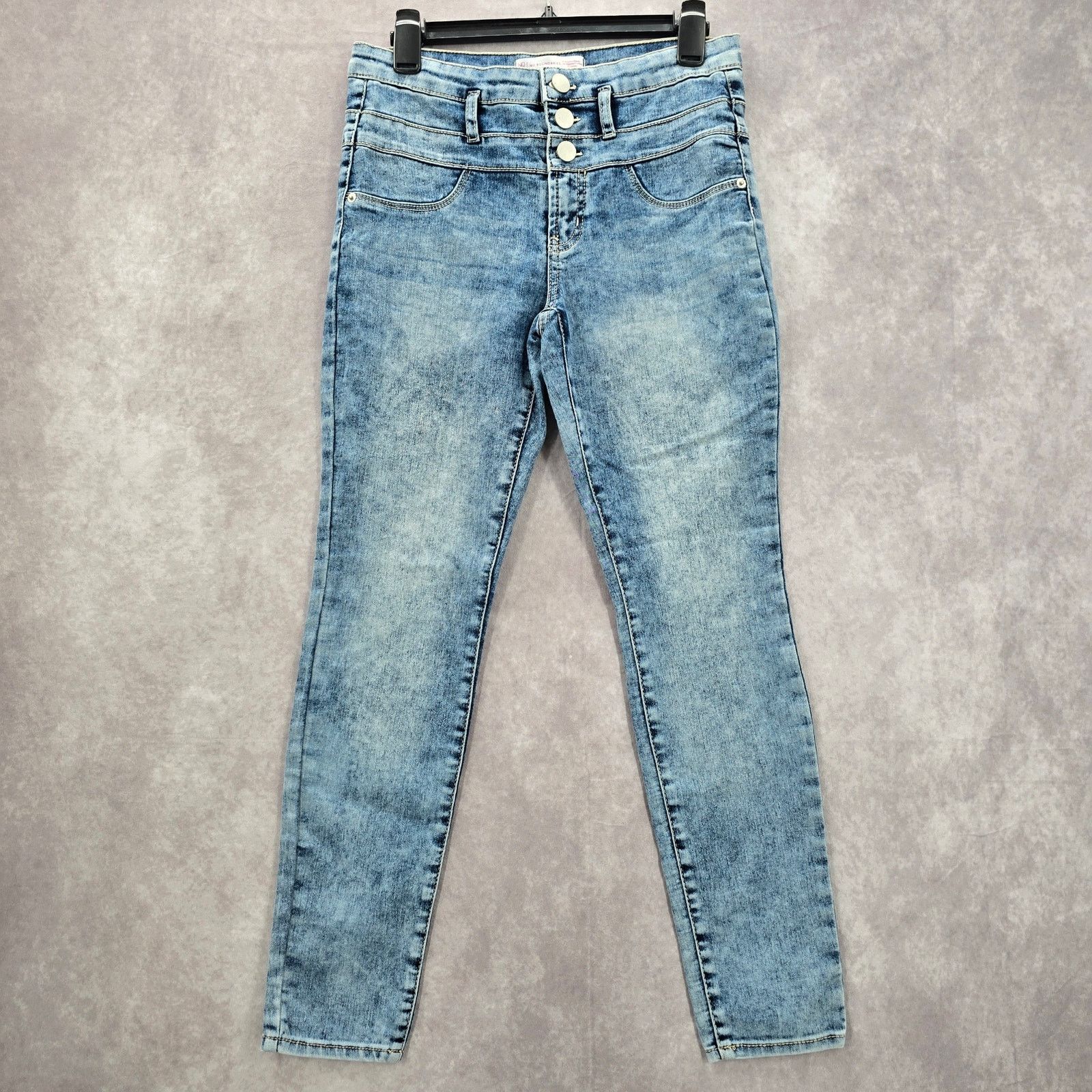Other No Boundaries Blue Button Jeans Pants Size 9 Size 30" / US 8 / IT 44 - 1 Thumbnail