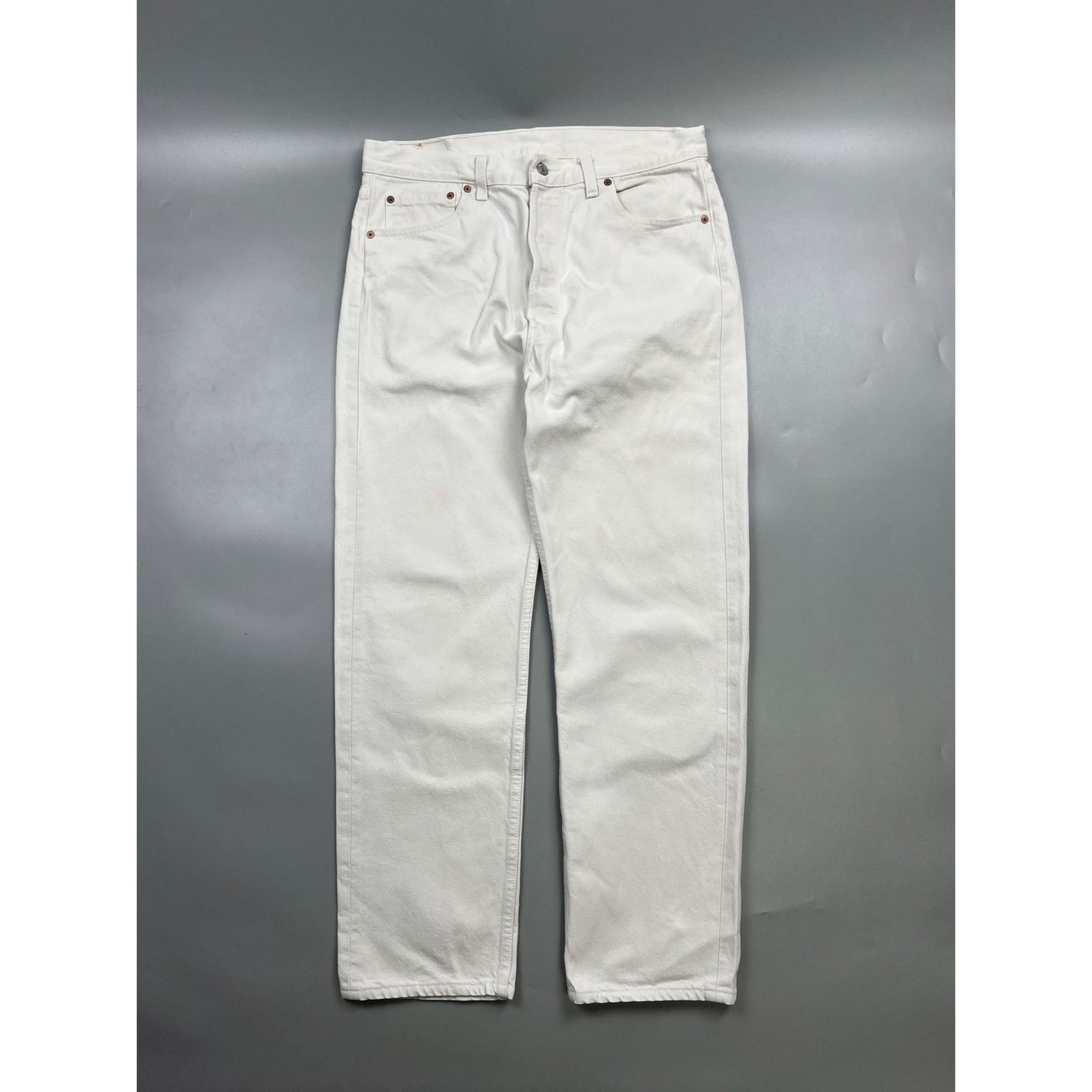 Levi’s 501 Made in USA White Denim Jeans Pants (Y0893)