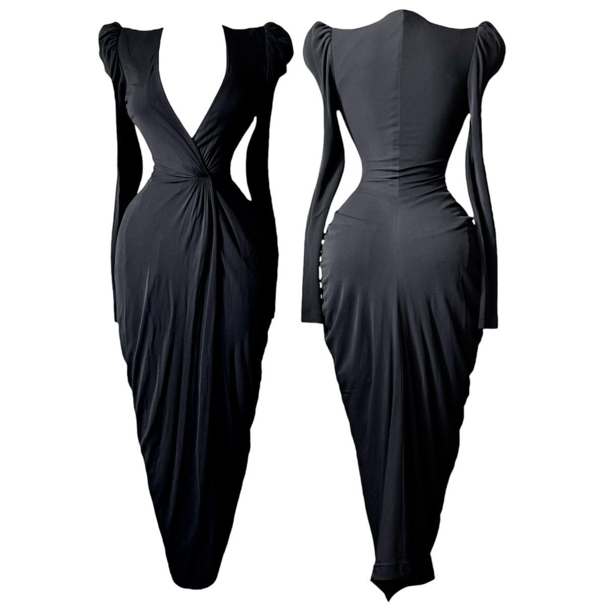 Alexander McQueen Alexander McQueen Draped dress by Alexander McQueen Size S / US 4 / IT 40 - 1 Thumbnail