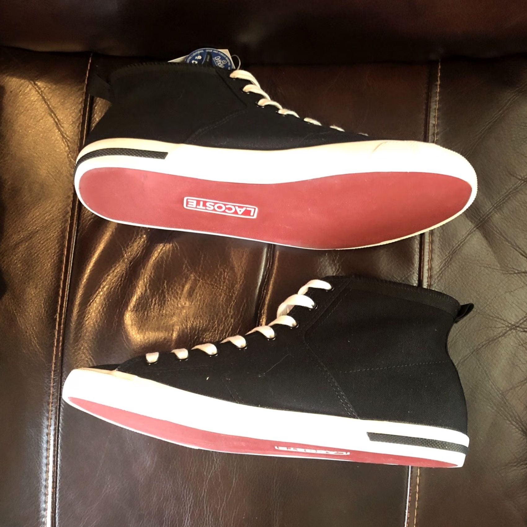 Lacoste LACOSTE SPORT Sneakers Men's 9 Black White Canvas Skate High Top New With Tags Size US M / EU 48-50 / 2 - 3 Thumbnail