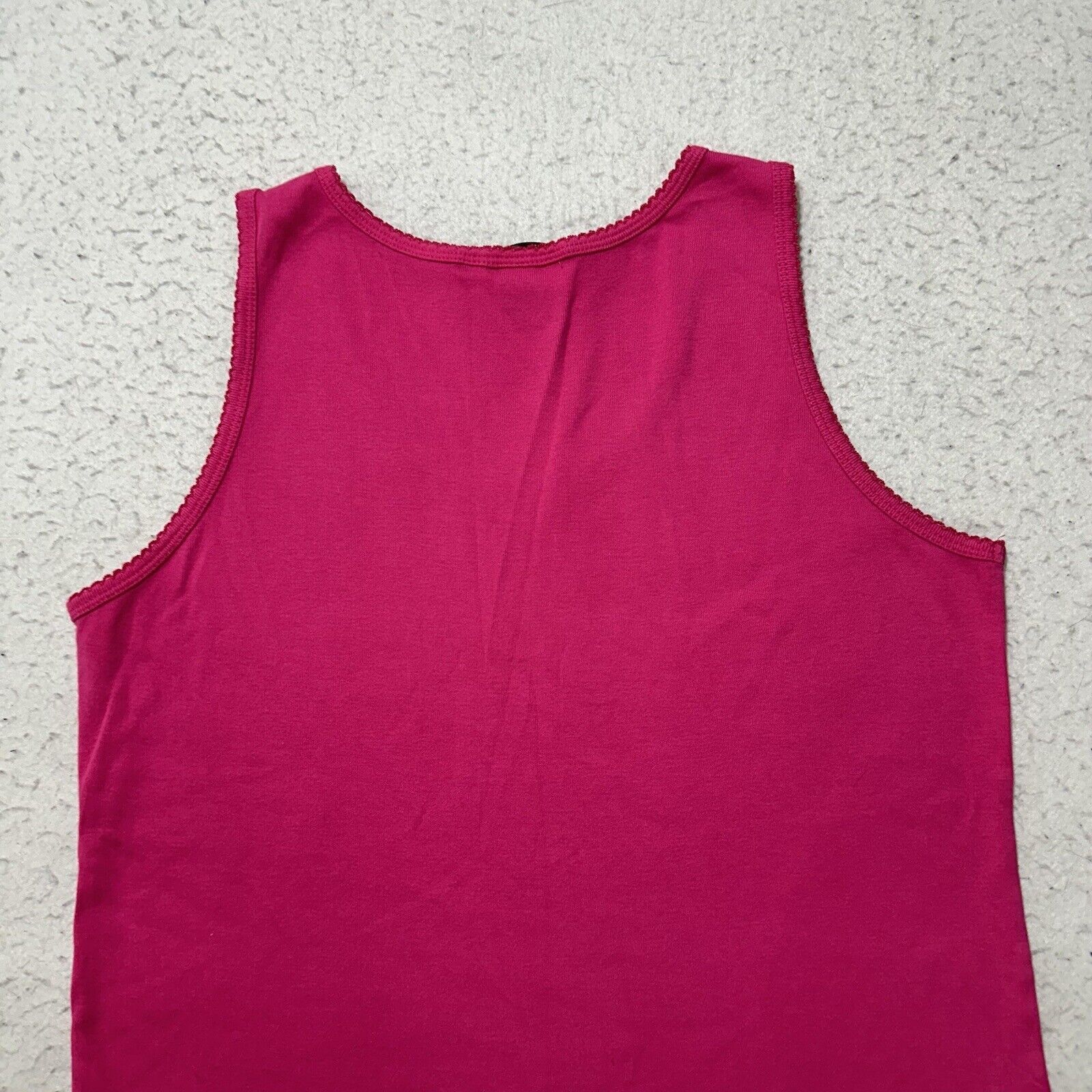 Lands' End Vintage Lands’ End Medium (10-12) Tank Top Hot Pink Shirt Size M / US 6-8 / IT 42-44 - 11 Thumbnail