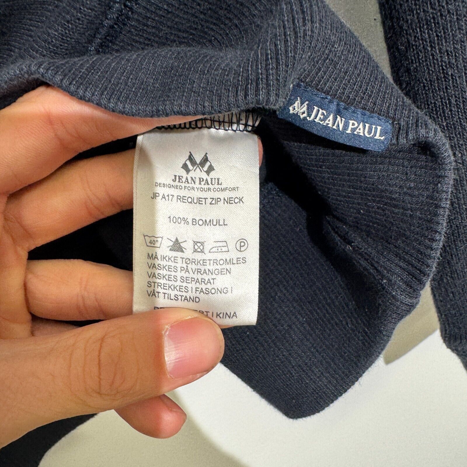 Jean Paul Gaultier × Vintage Jean Paul Unisex Navy Blue Cotton Crewneck Size M Washed Size US M / EU 48-50 / 2 - 8 Thumbnail