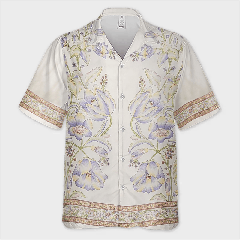 Designer × The Unbranded Brand Men’s Floral Bowling Shirt | Vintage Vibe, Modern Cool Size US M / EU 48-50 / 2 - 2 Thumbnail