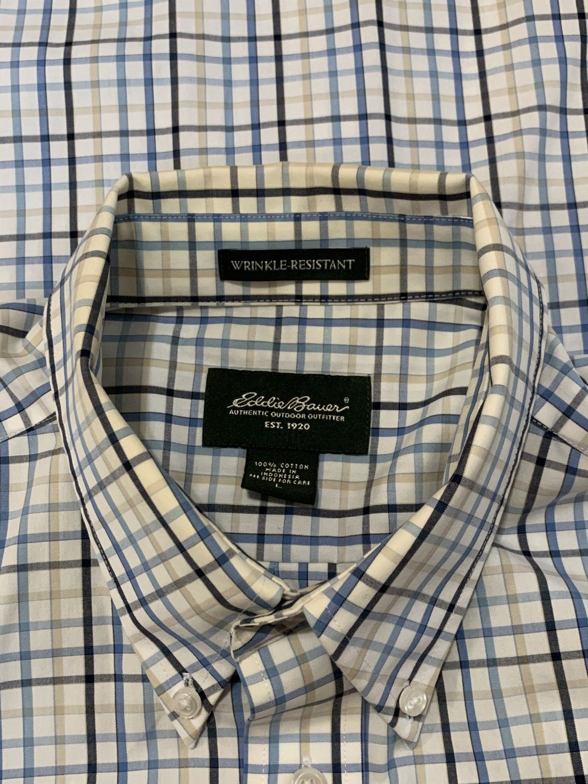 Eddie Bauer SzL-Eddie Bauer Long Sleeve Plaid Button Up Plaid Size US L / EU 52-54 / 3 - 13 Thumbnail