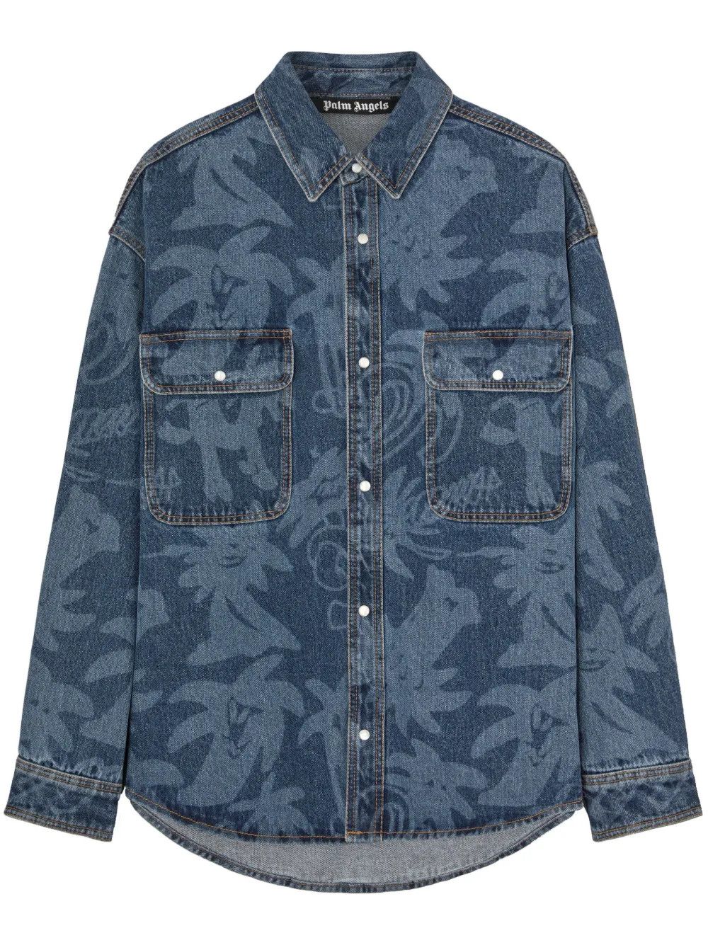 Palm Angels o1y0325 Logo Denim Jacket in Blue Size US L / EU 52-54 / 3 - 1 Thumbnail
