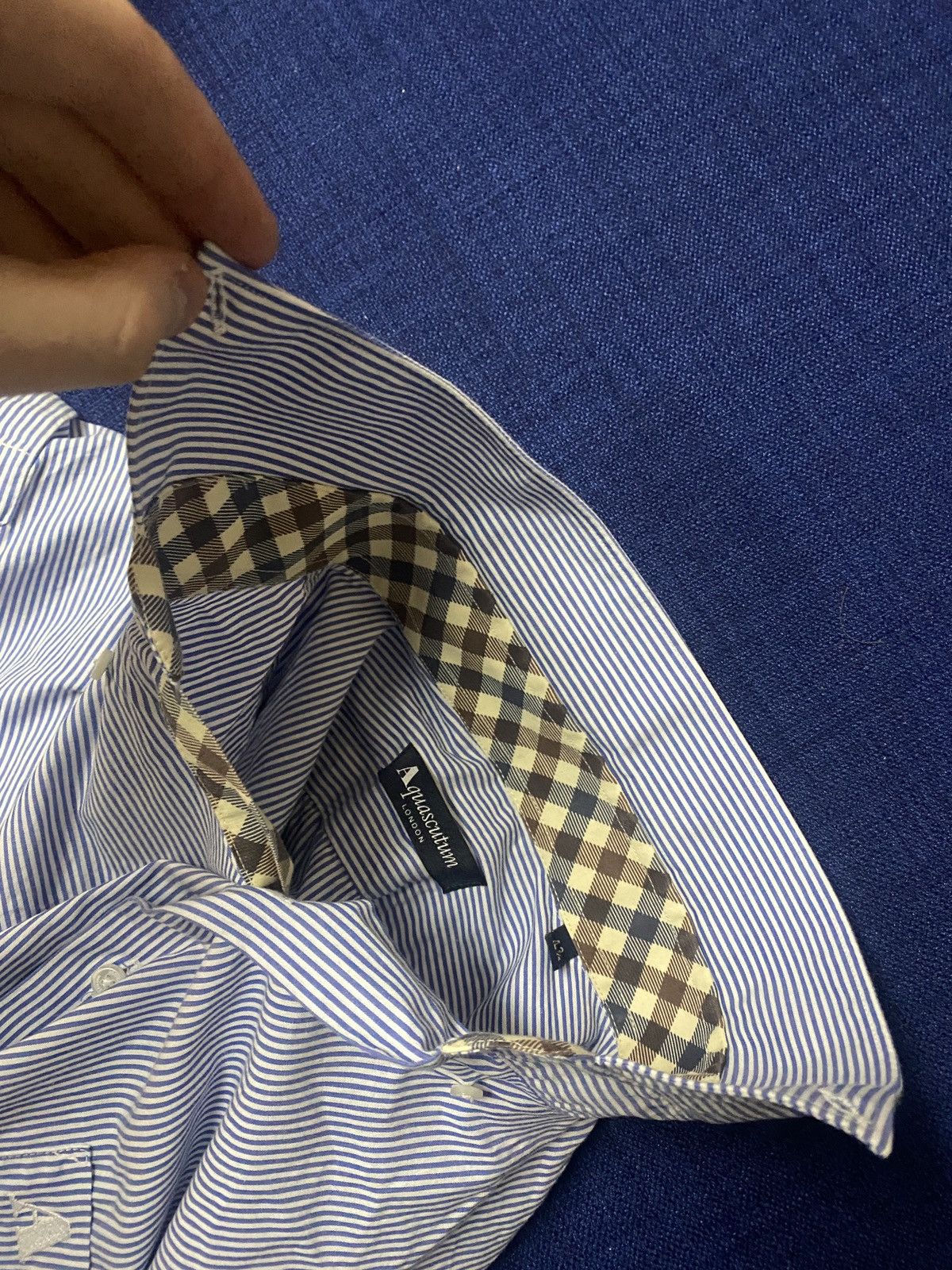 Aquascutum Luxury aquascutum stripped shirt button up Size US XL / EU 56 / 4 - 6 Thumbnail
