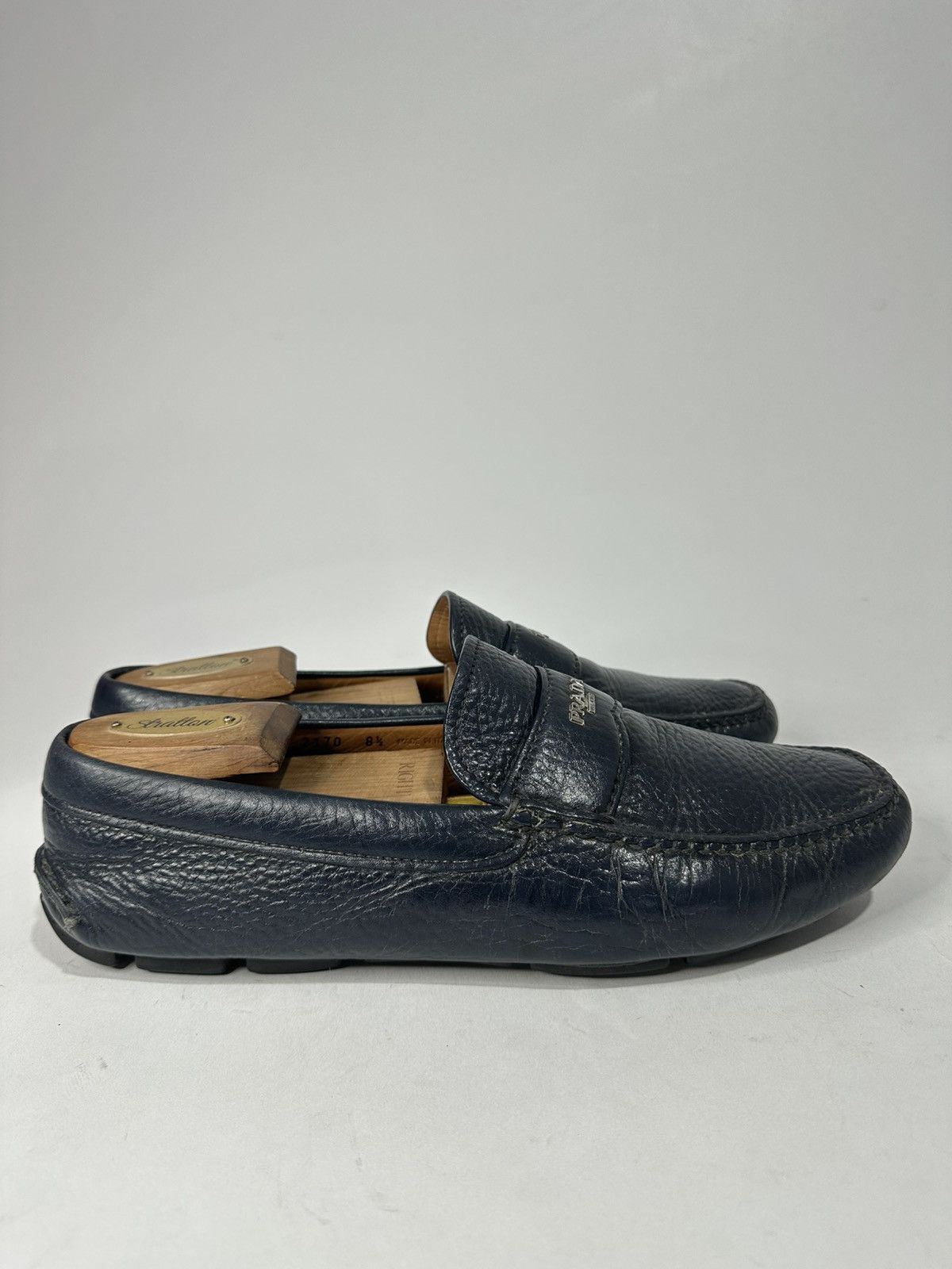 Prada Vintage Prada Pebbled Calfskin Leather Driving Loafers. Size US 9.5 / EU 42-43 - 2 Thumbnail