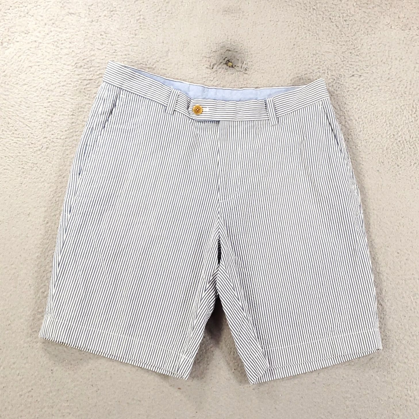 Brooks Brothers Brooks Brothers Seersucker Shorts Mens 33 Blue White Pinstripes Bermuda Casual Preppy Shirts? Size US 33 - 2 Thumbnail