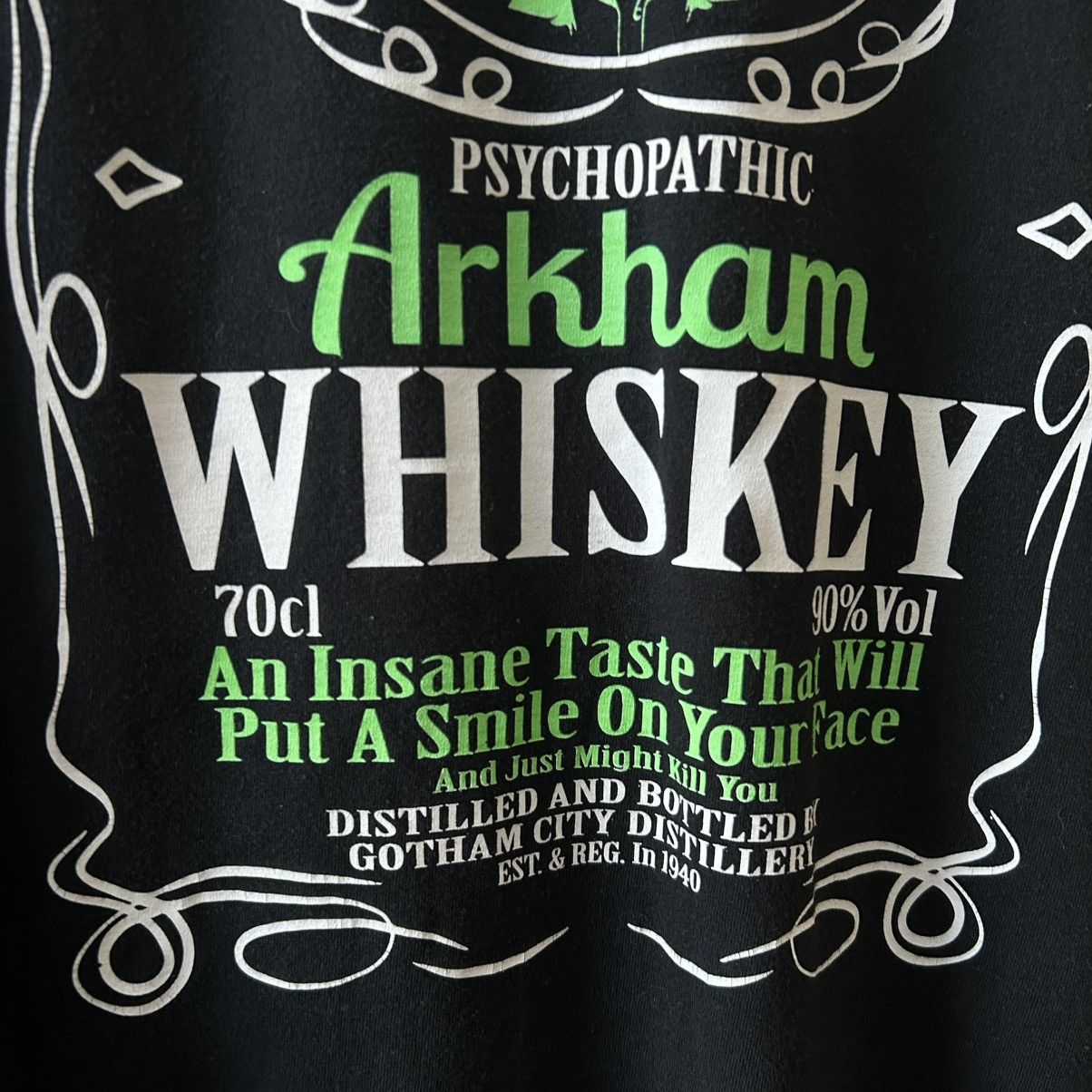 Vintage Vintage The Jokers Arkham Whiskey big logo movie tee Size US S / EU 44-46 / 1 - 4 Thumbnail