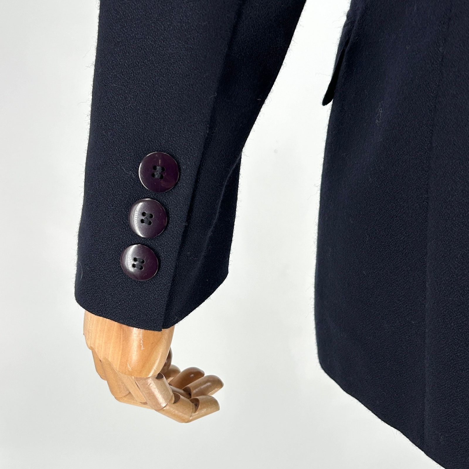 Vintage 80s Giorgio Sant Angelo Navy Wool Double Breasted Blazer Size M / US 6-8 / IT 42-44 - 5 Thumbnail