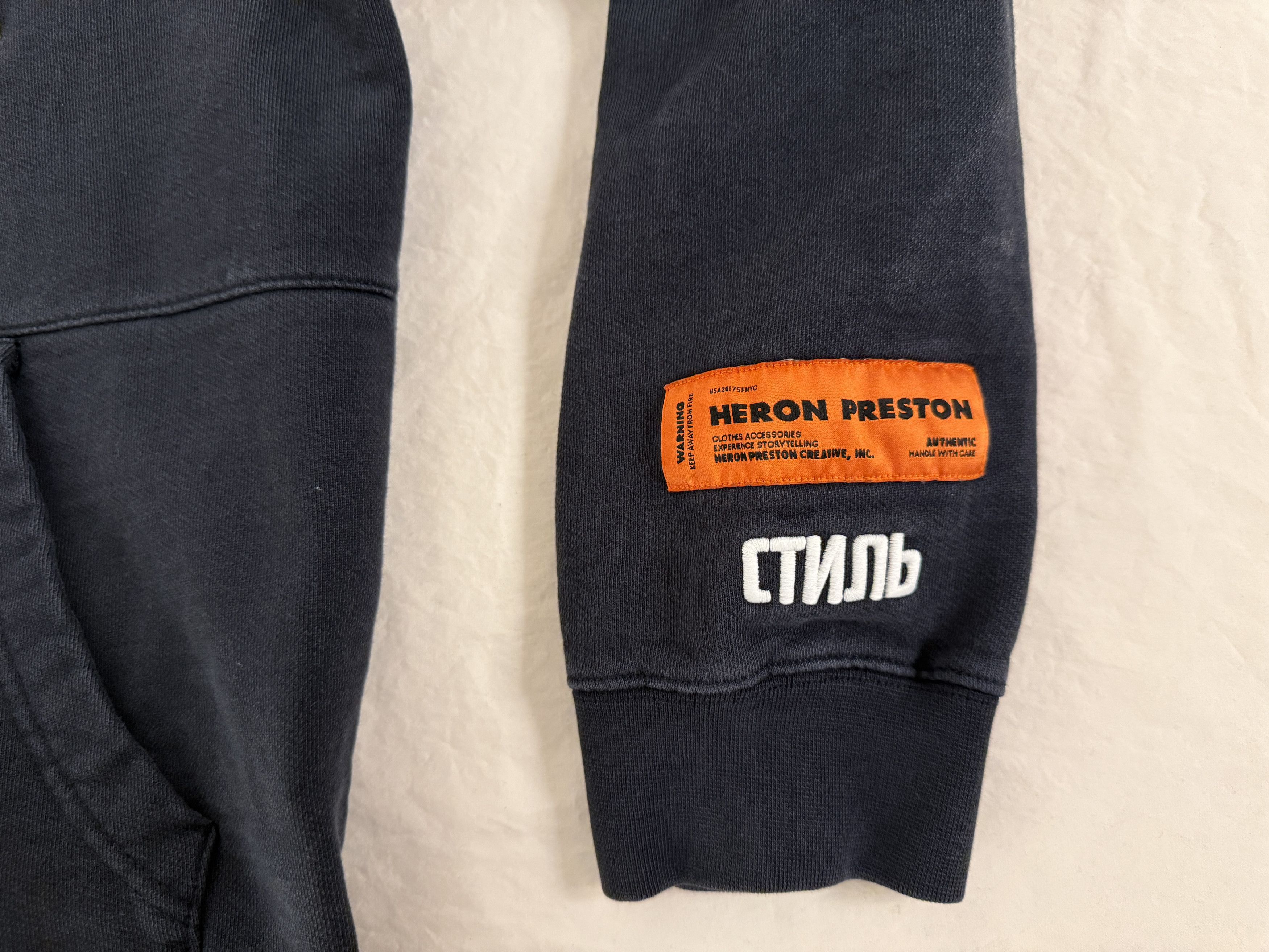 Heron Preston Heron Preston Sticker Label Hoodie - Navy Men's S Size US S / EU 44-46 / 1 - 2 Thumbnail