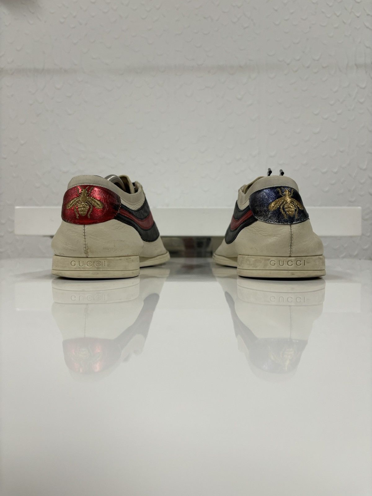 Designer × Gucci × Paolo Gucci FALACER Web Hebron Leather Stripe Low-Top Sneakers Trainers Size US 7.5 / EU 40-41 - 14 Thumbnail