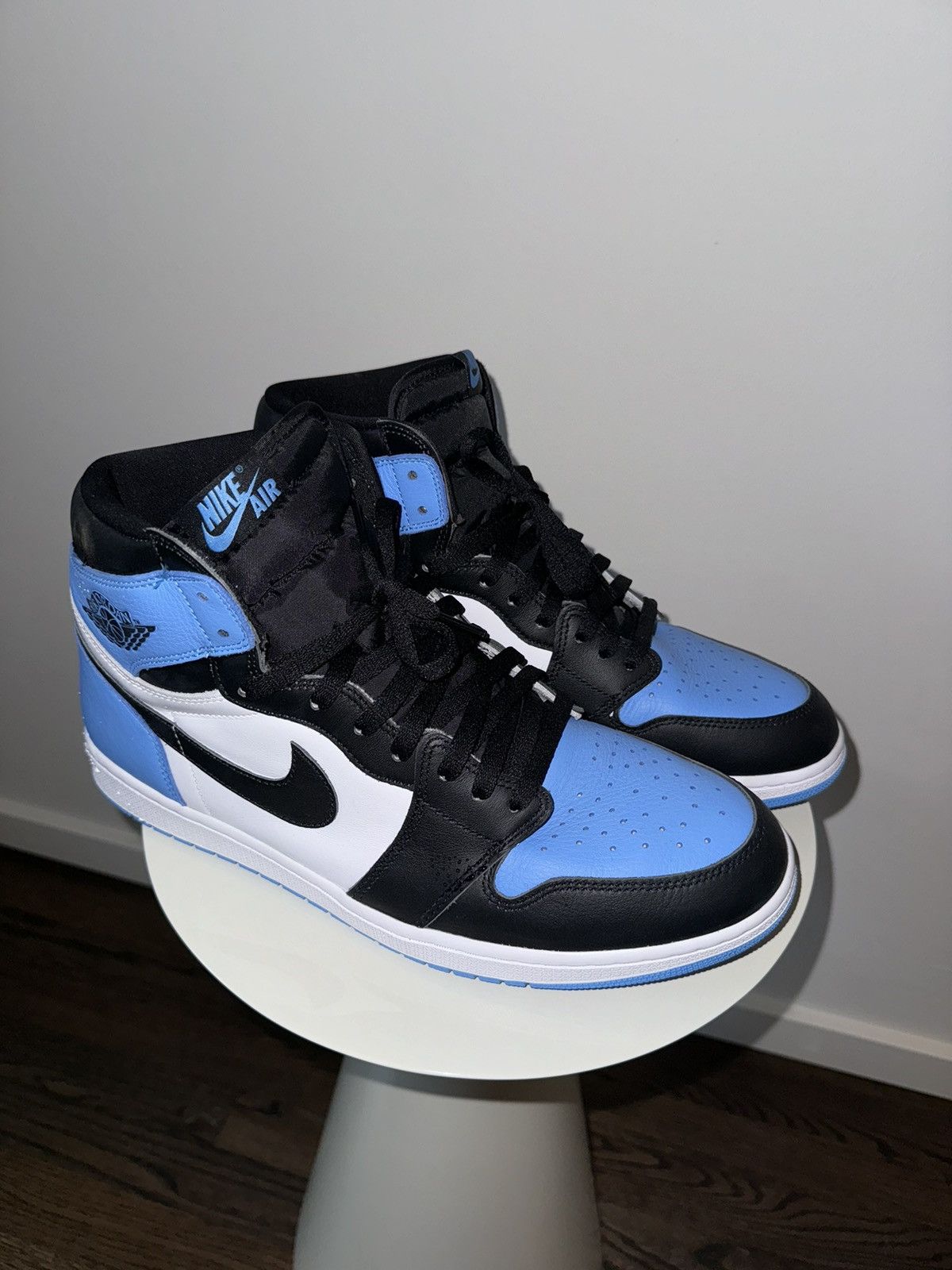 image of Jordan Nike Jordan 1 Retro High OG Unc Toe Shoes in Light Blue, Men's (Size 14)