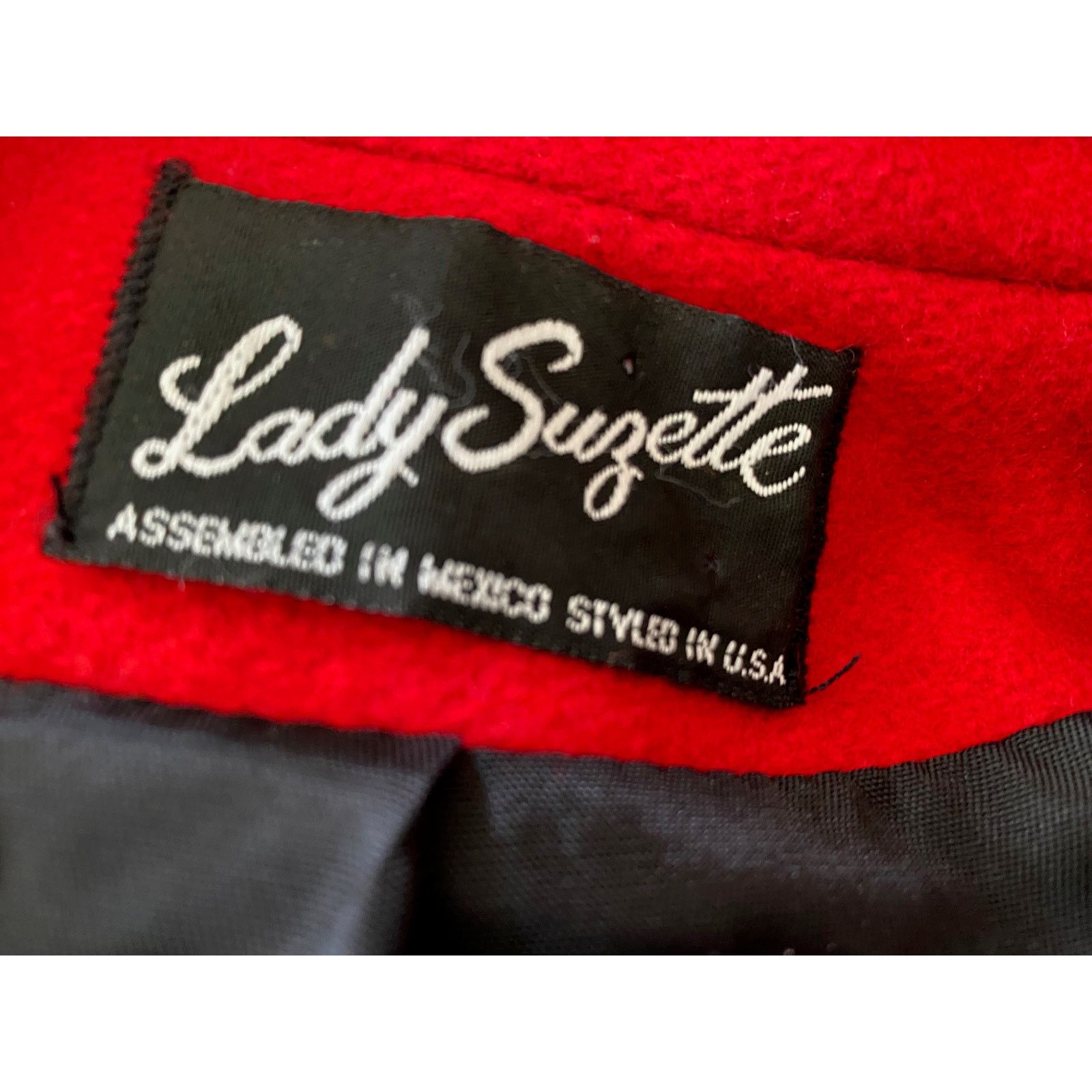 Vintage lady suzette swing coat vintage 60s union made red black Size 3XL / US 20-22 - 5 Thumbnail