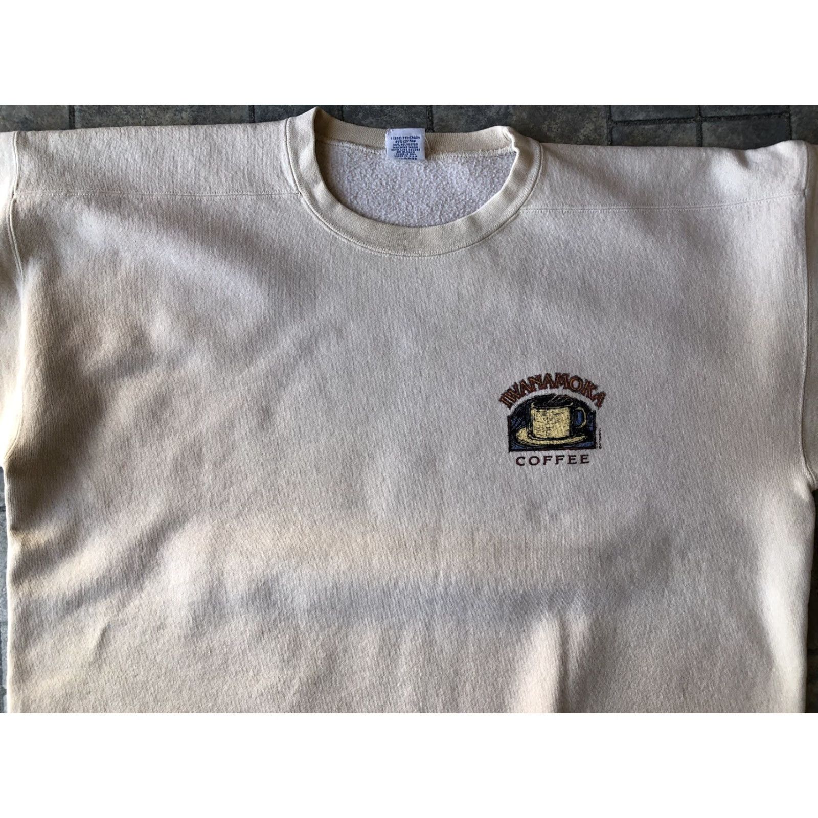 Vintage VINTAGE Crazy Shirts Shirt XL Mens USA Beige Long Sleeve Logo Very Good Iwanamoka Coffee Made In USA Size US XL / EU 56 / 4 - 4 Thumbnail