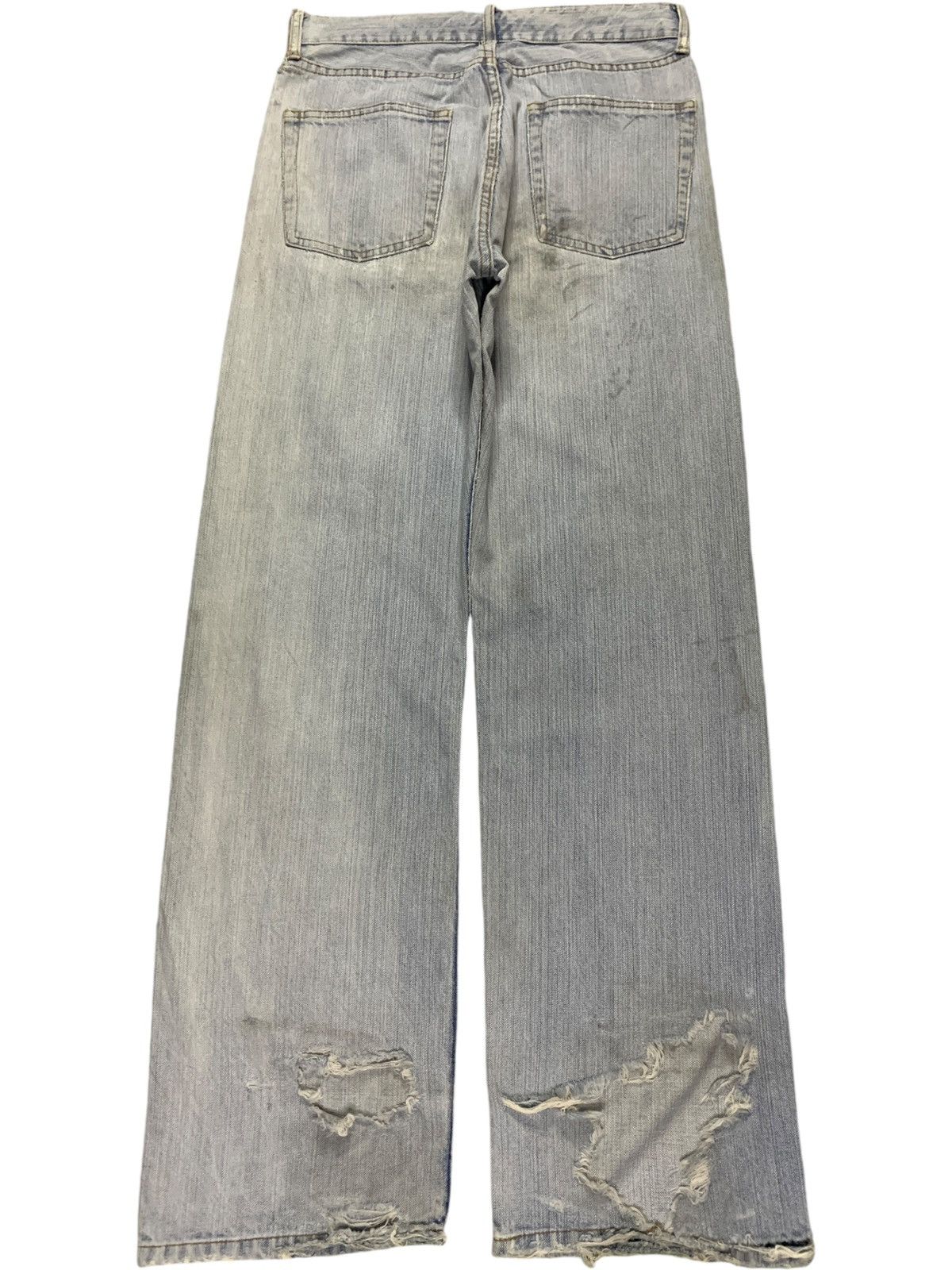 Vintage Japanese Karakuri Mud Wash Printed Baggy Jeans