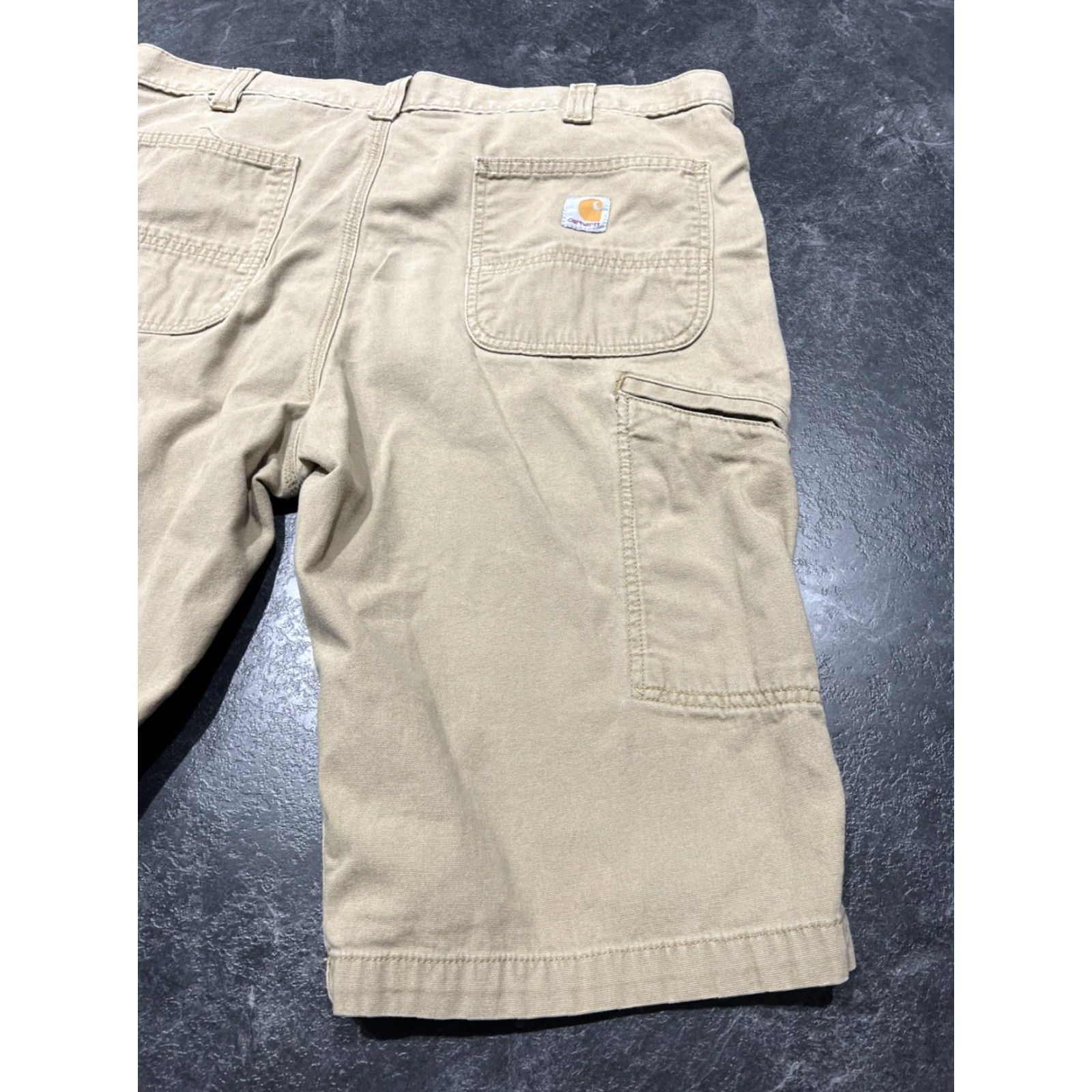Carhartt Carhartt Men's Work Shorts Size 38 Relaxed Fit Canvas Cargo Shorts Beige Rugged Flex Size US 38 / EU 54 - 6 Thumbnail