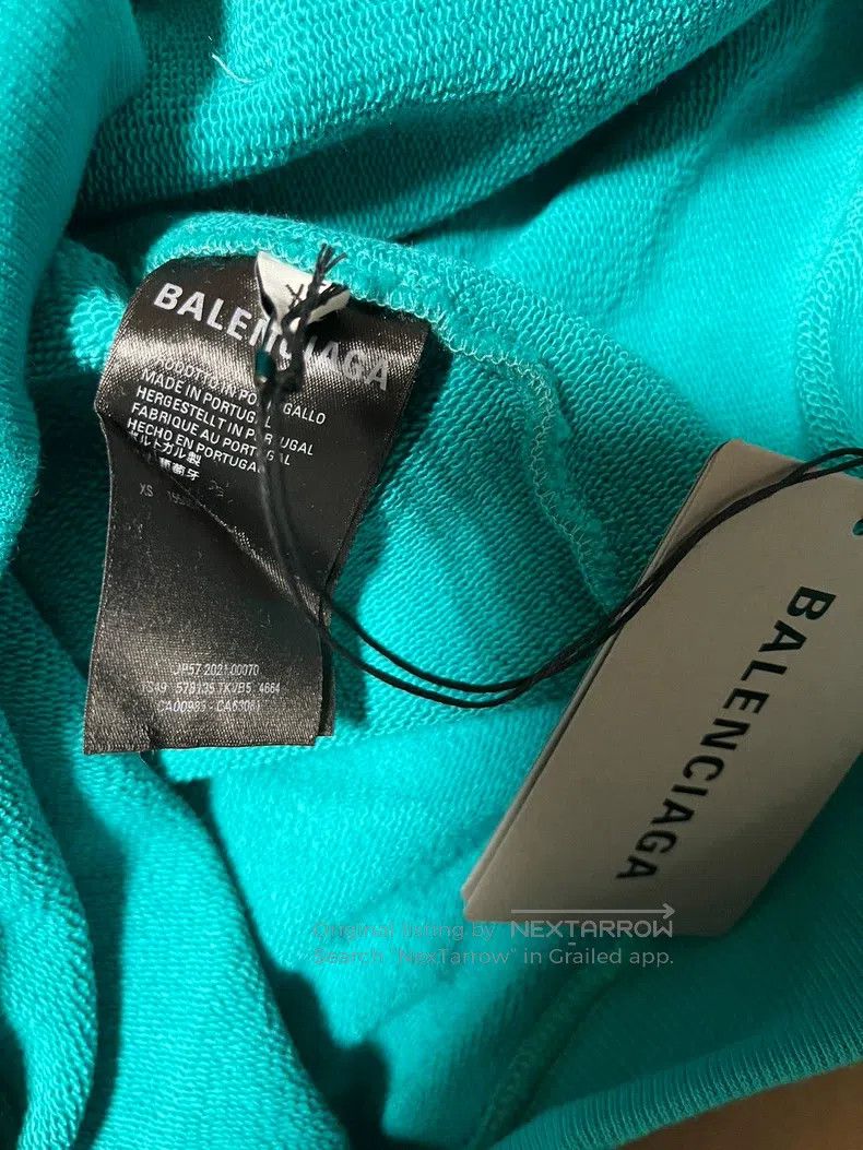 Balenciaga Balenciaga Logo Embroidered Hooded Sweatshirt Size US XS / EU 42 / 0 - 7 Thumbnail