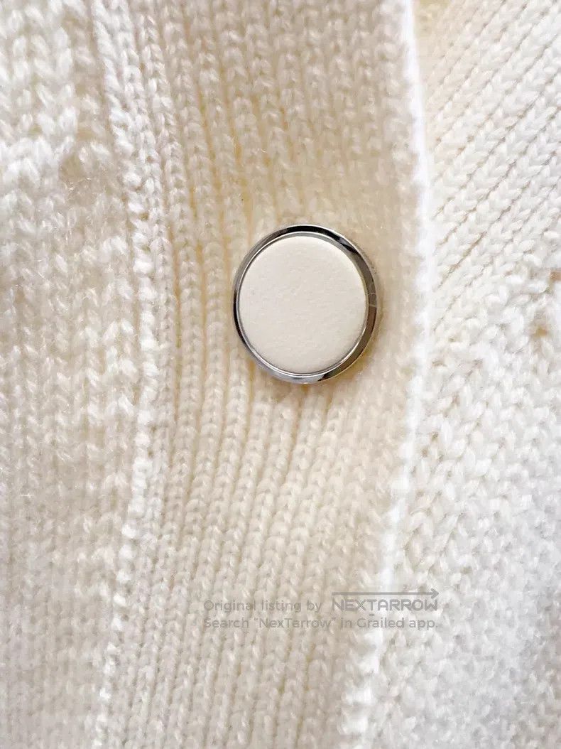 Hermes Hermes White Open Cardigan for Spring/Summer 2025 Size M / US 6-8 / IT 42-44 - 2 Thumbnail