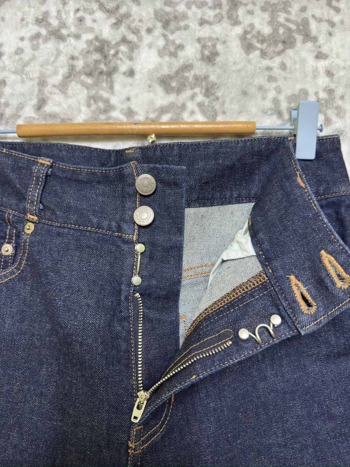 CABANE de ZUCCa Zucca Indigo Denim Jeans Slim Thigh Flared Leg Drop Crotch Size US 28 / EU 44 - 10 Thumbnail