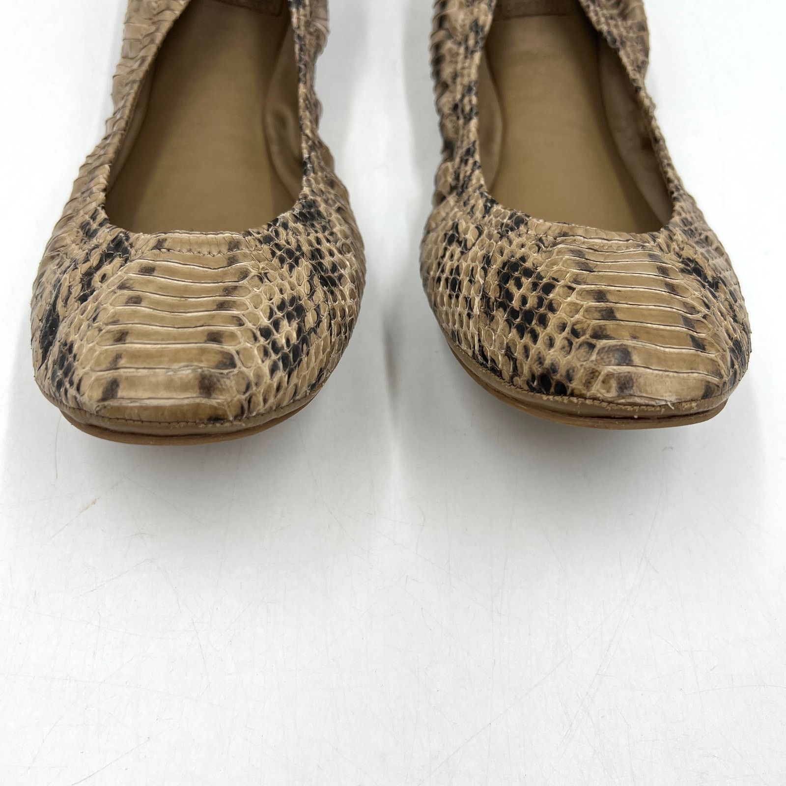 Tory Burch Tory Burch Eddie Python Ballet Flats Clay Snake Leather Size US 9.5 / IT 39.5 - 4 Thumbnail