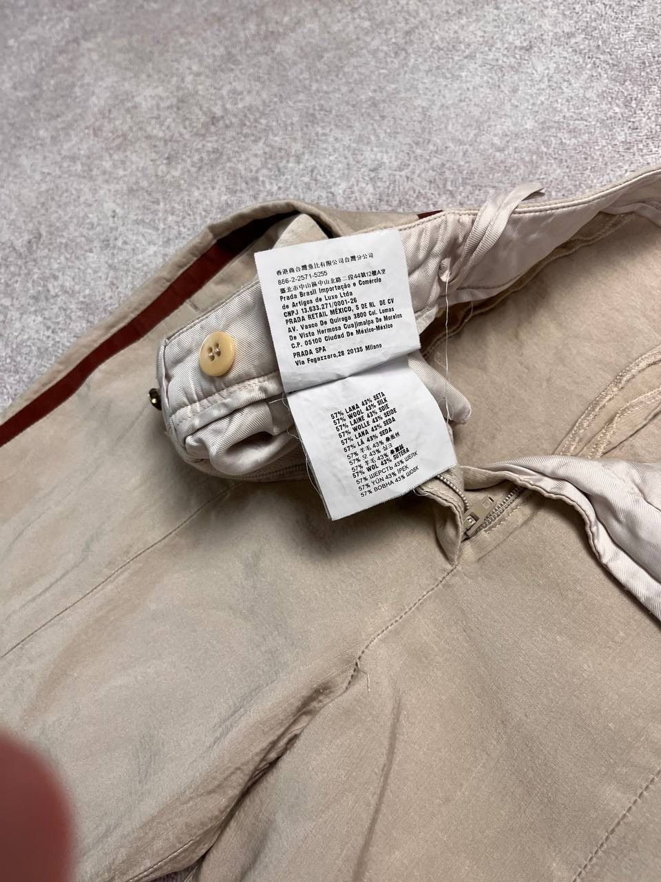 Prada Vintage Prada Beige Silk Woman's Pants IT 38 Size 26" / US 2 / IT 38 - 9 Thumbnail