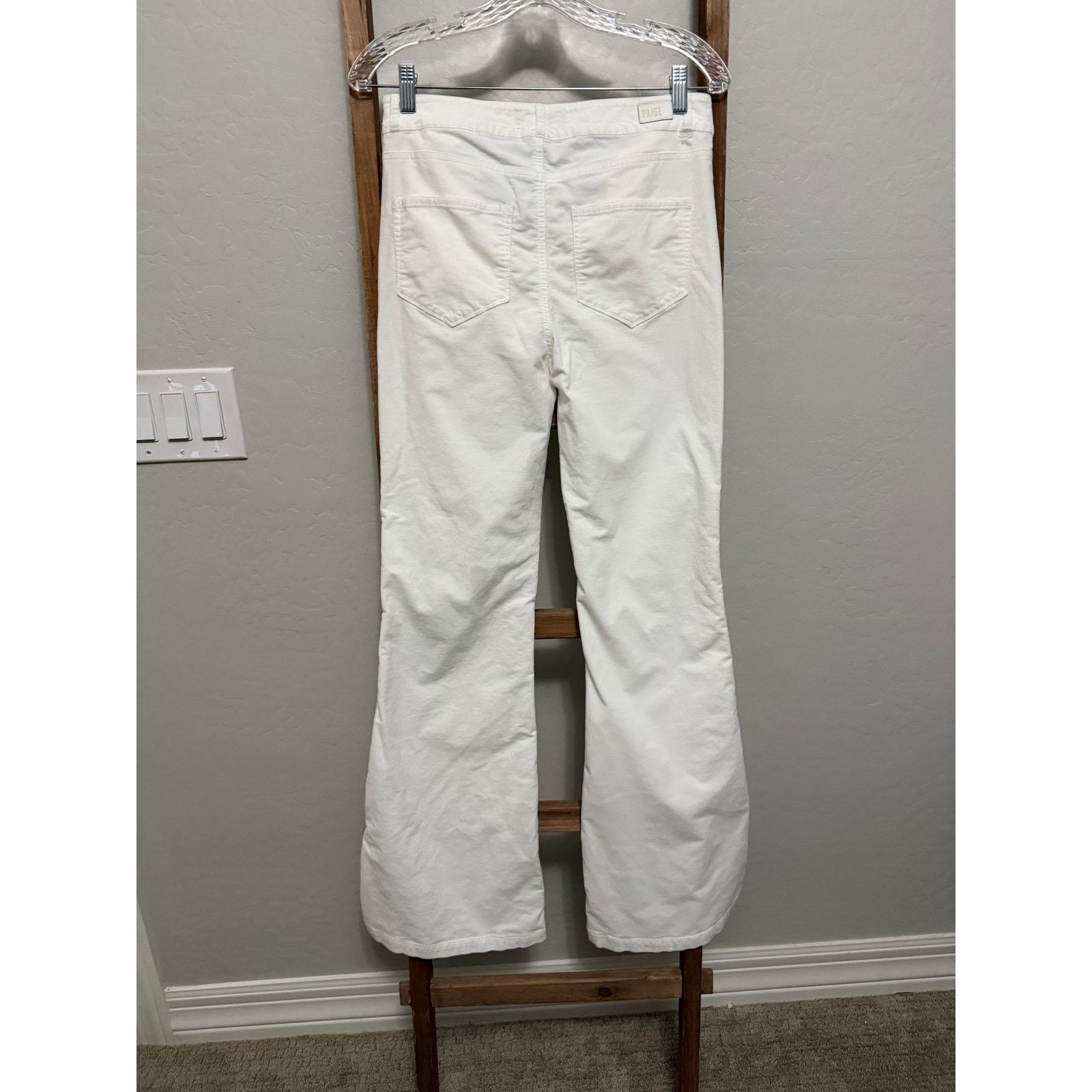 Paige Paige-off white soft Corduroy flare pants- Size 27 Size 27" / US 4 / IT 40 - 3 Thumbnail