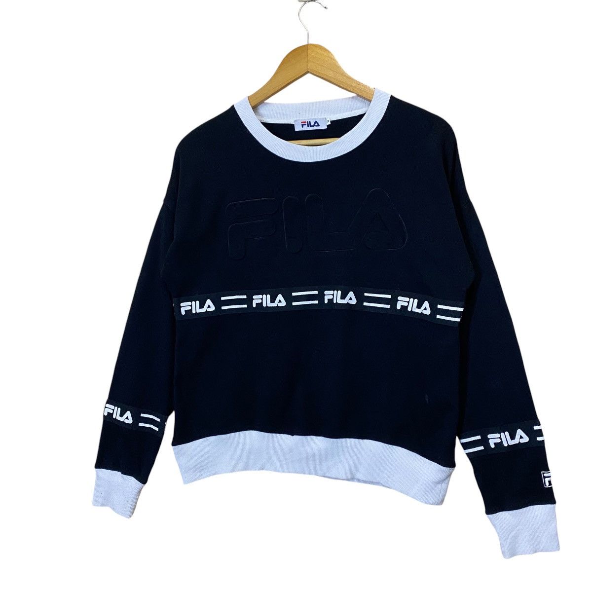 Fila Fila Big Logo Crewneck Sweatshirt Size US S / EU 44-46 / 1 - 3 Thumbnail