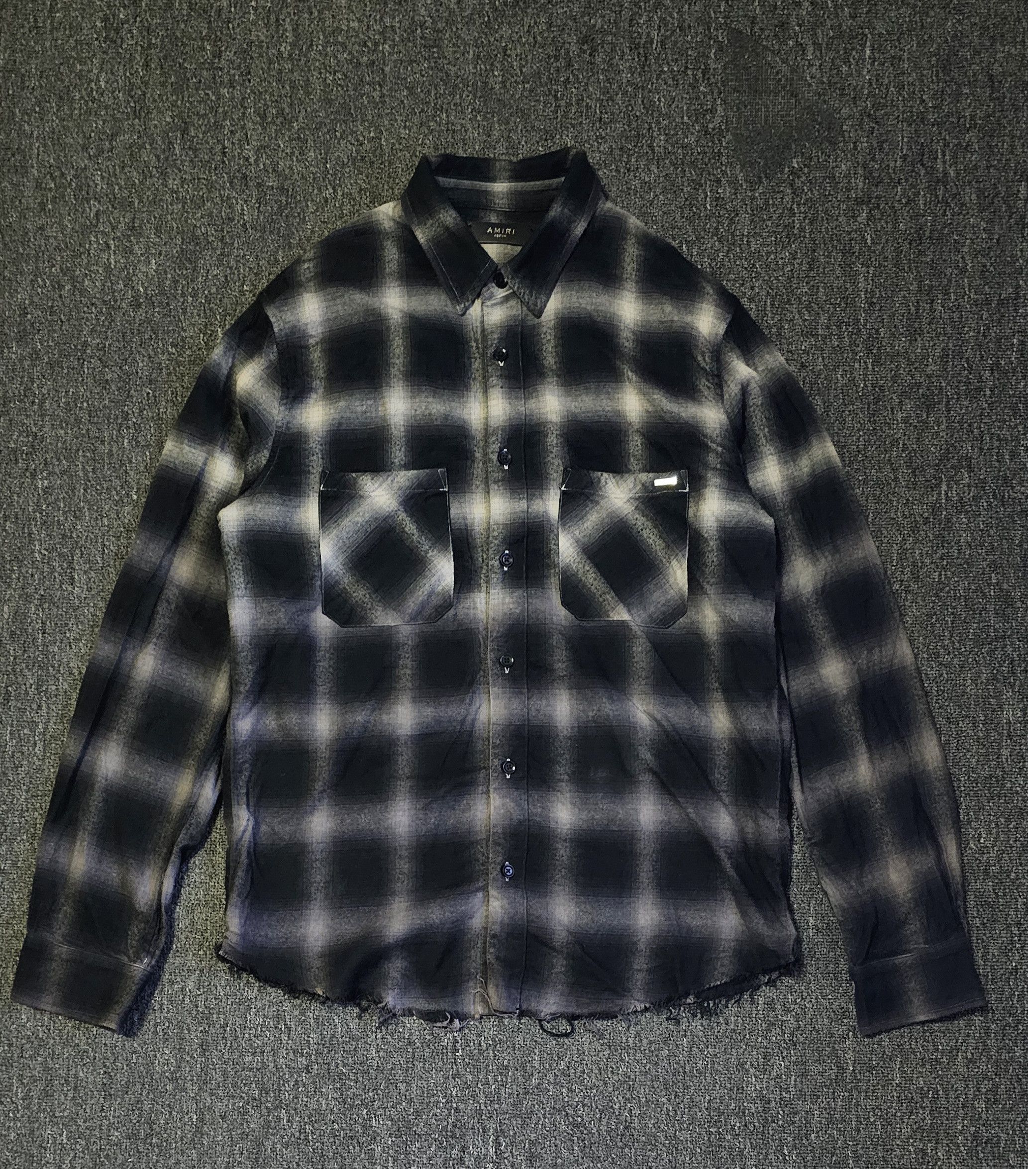 Amiri Amiri men's gradient check flannel shirt size M Size US M / EU 48-50 / 2 - 1 Thumbnail
