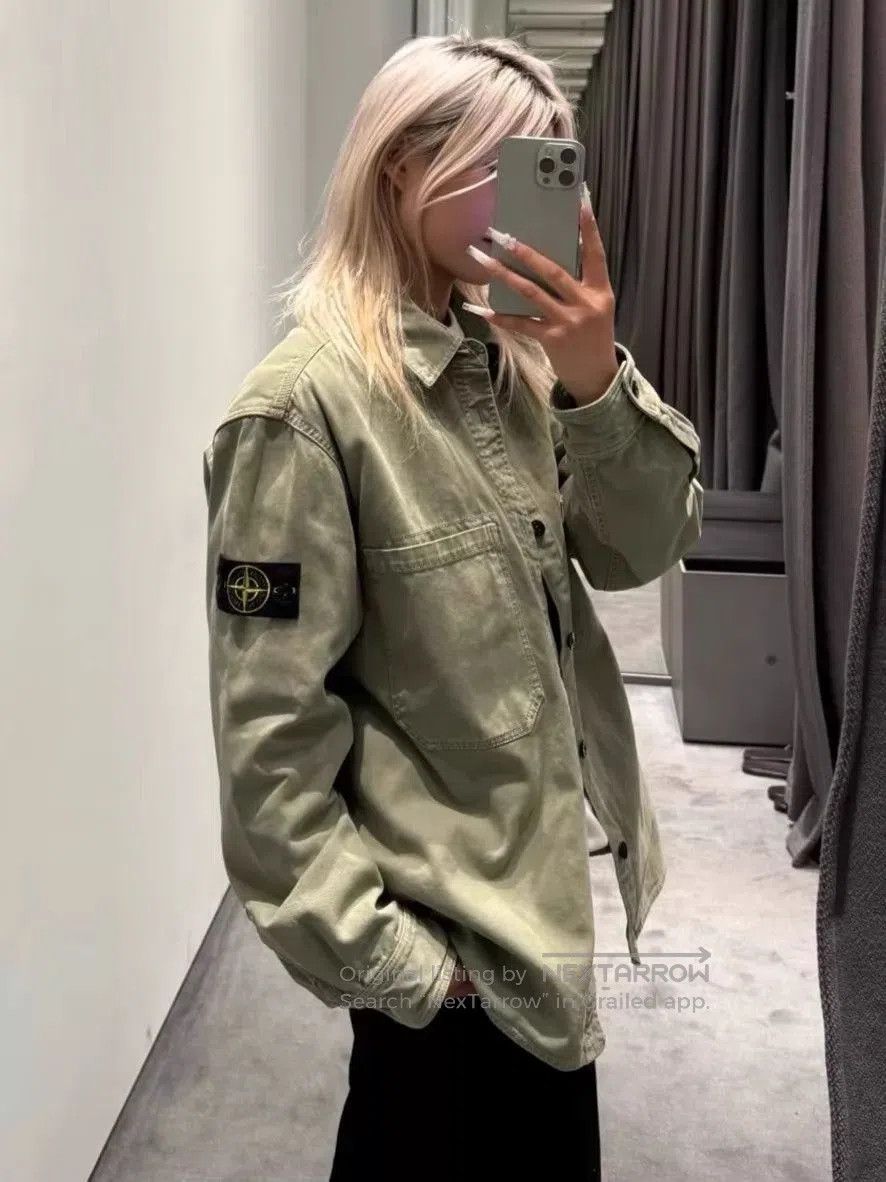 Stone Island Green Long-Sleeve Button-Up Shirt. Size US M / EU 48-50 / 2 - 1 Thumbnail
