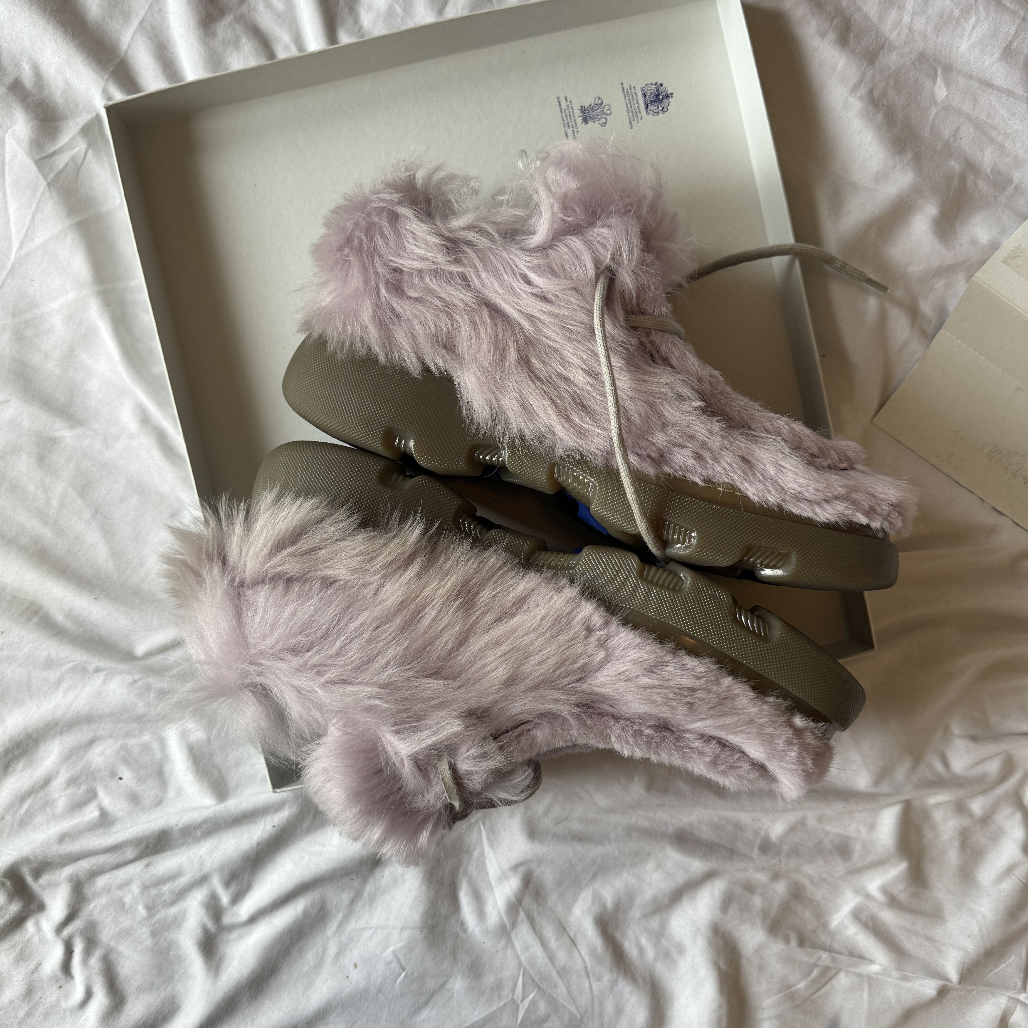 Burberry shearling Lamb fur Creeper shoes Size US 9 / EU 42 - 21 Thumbnail