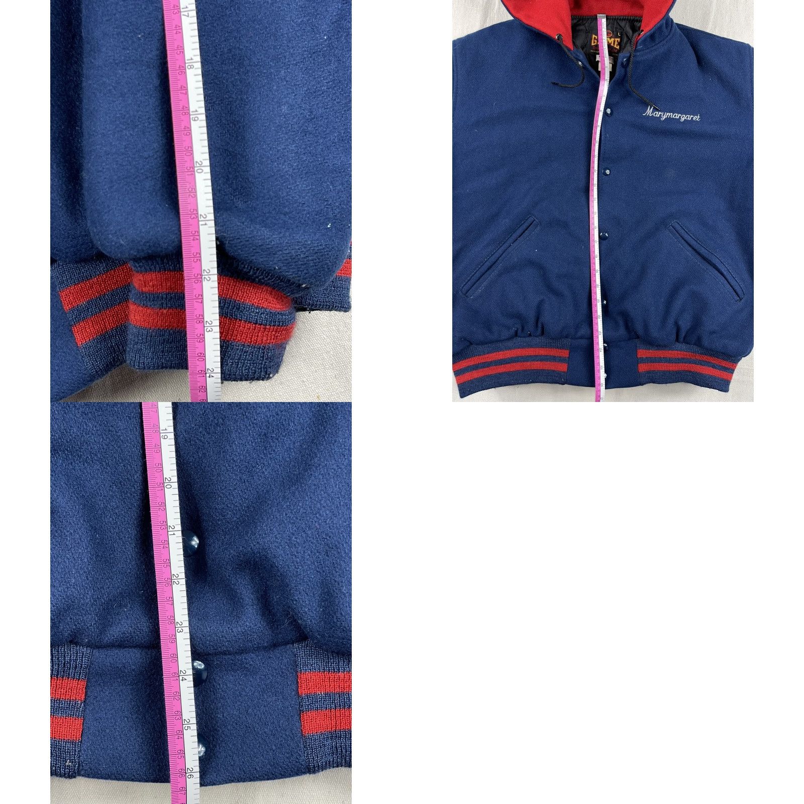 Vintage VINTAGE GAME Varsity Jacket | Jacket | Men L Blue Quilted Lined Wool Accents Band Collar 80s 90s Music School Athletic Concert Fall Spring Winter USA Size US L / EU 52-54 / 3 - 8 Thumbnail