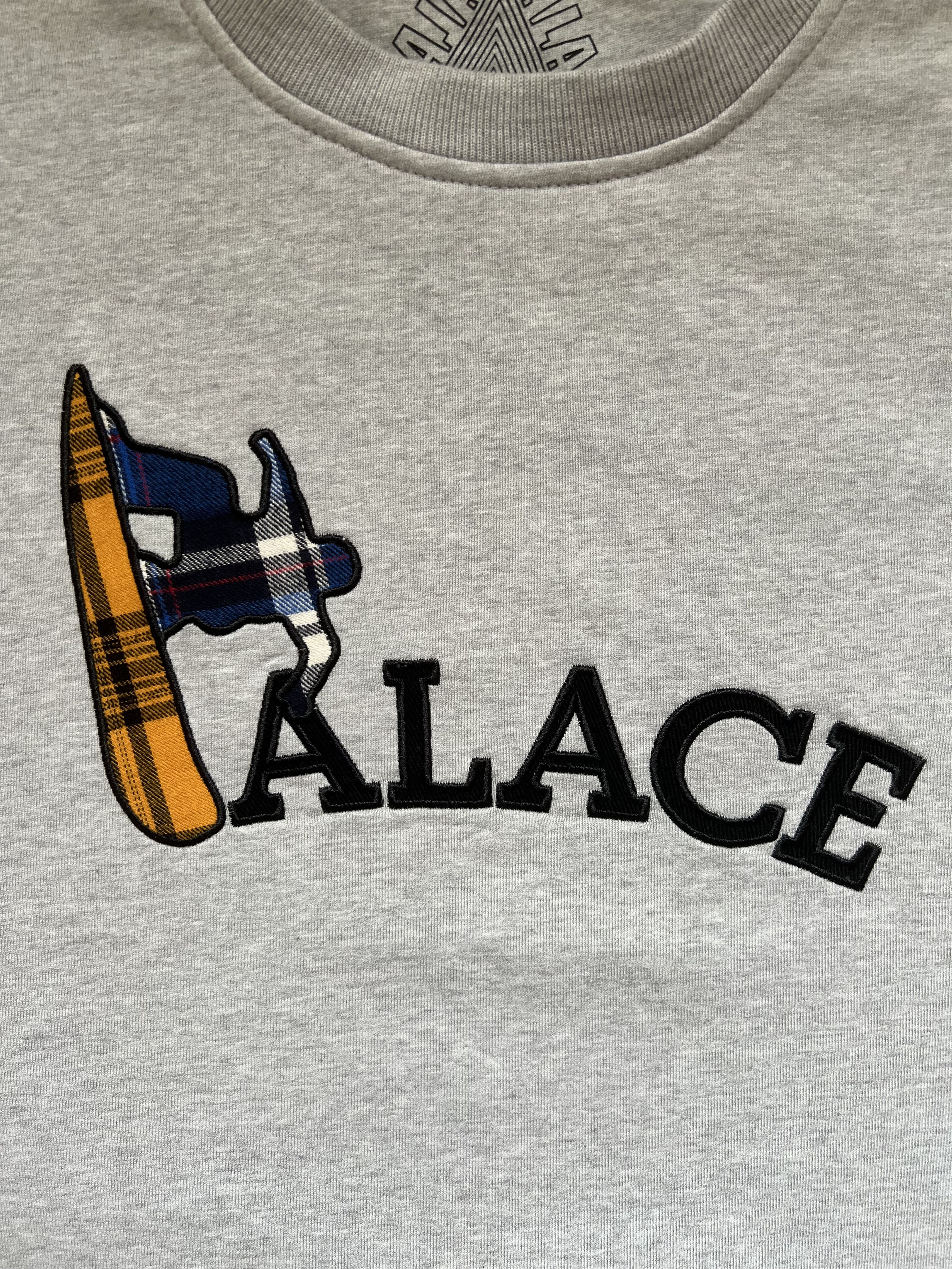 Palace 💚 2019 Palace Turf Surf Crew Grey Marl Large Size US L / EU 52-54 / 3 - 5 Thumbnail