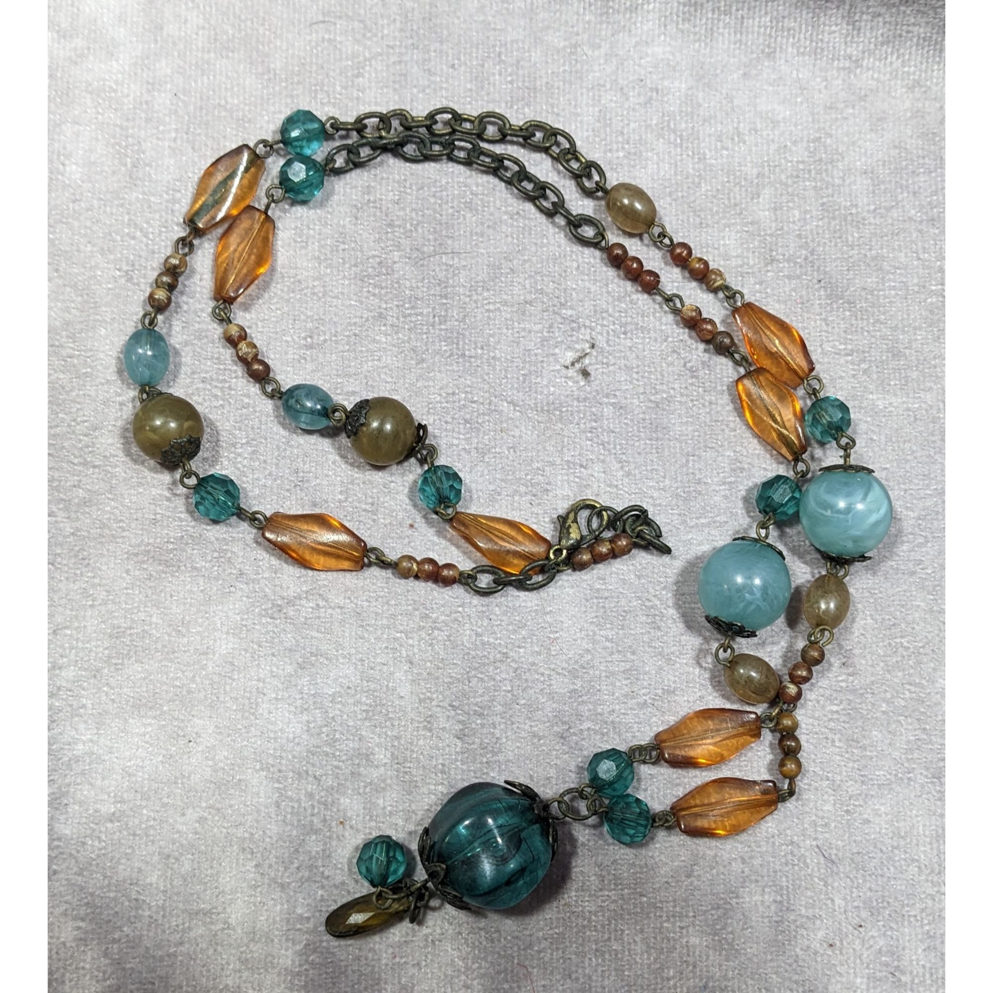 Other Chunky Bohemian Blue And Orange Gemmed Necklace Size ONE SIZE - 8 Thumbnail